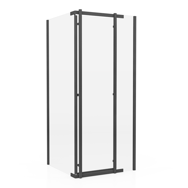 Kabina prysznicowa Titanium Open 90x90 cm czarna Durasan