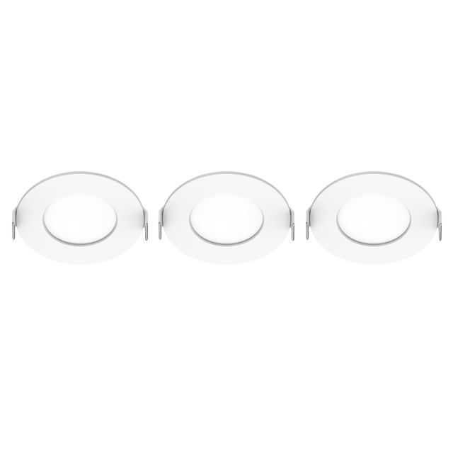 3 spots encastrés LED Extraflat IP44 D8,5 variation blancs / intensité INSPIRE