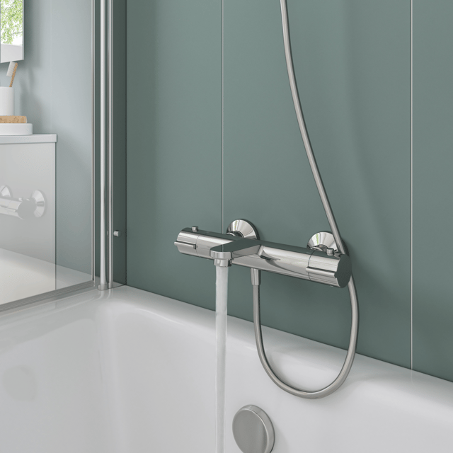 Mitigeur de bain thermostatique chrome, Essential, SENSEA