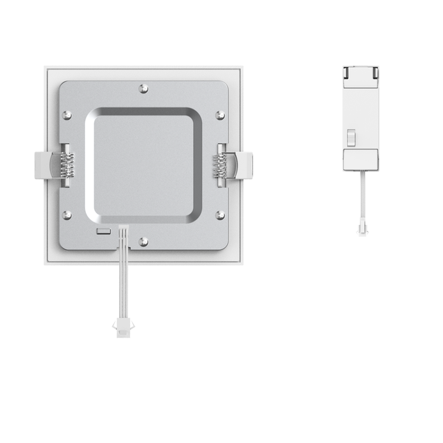 Faretto da incasso con fonte luminosa fisso Modulo LED INSPIRE bianco 12X12 cm Luce cct da bianco caldo a bianco freddo