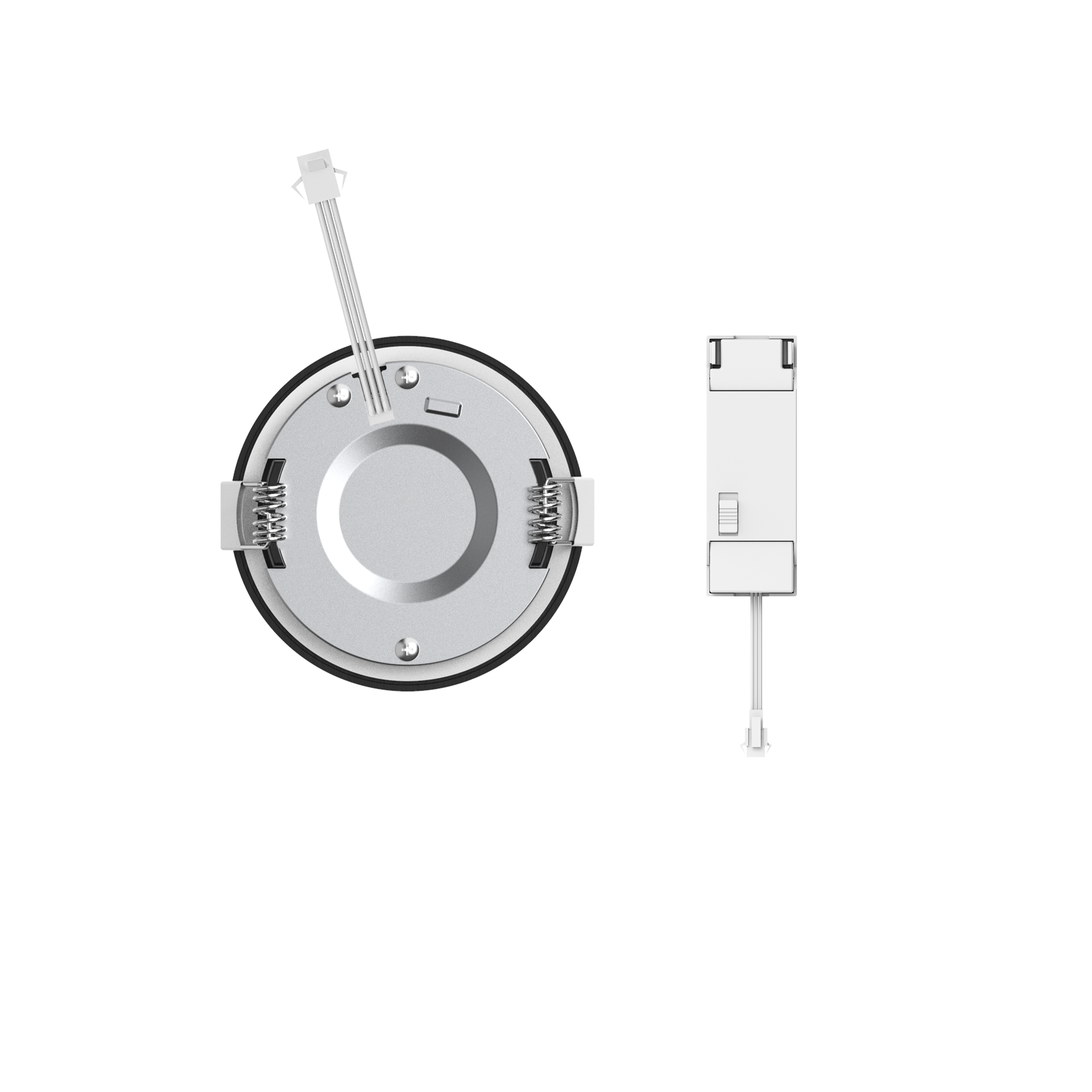 Spot encastré LED Extraflat IP44 D8,5 variation blancs / intensité, noir INSPIRE - 5