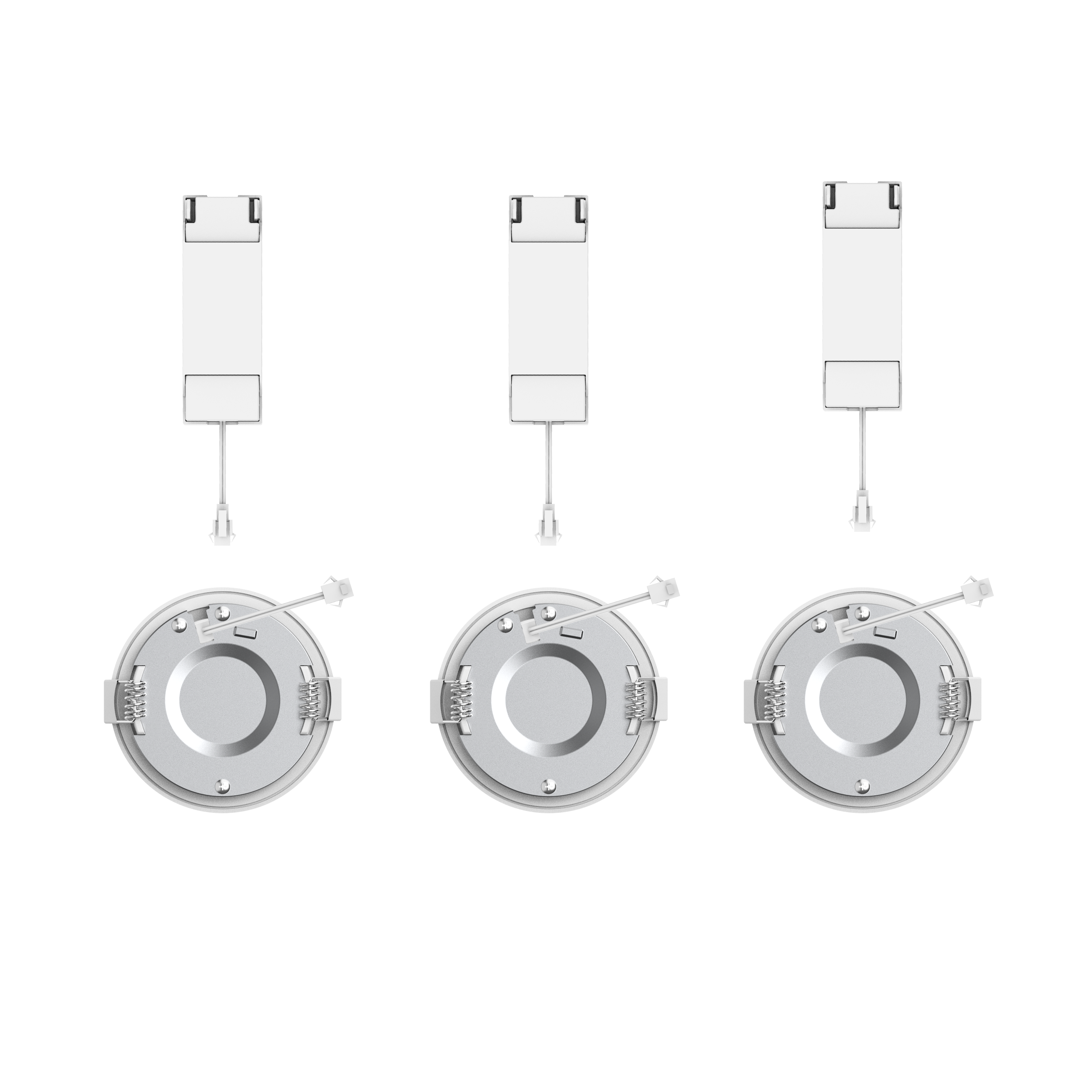 Lot de 3 spots à fixer LED Extraflat Classe A, blanc neutre, rond blanc INSPIRE - 7