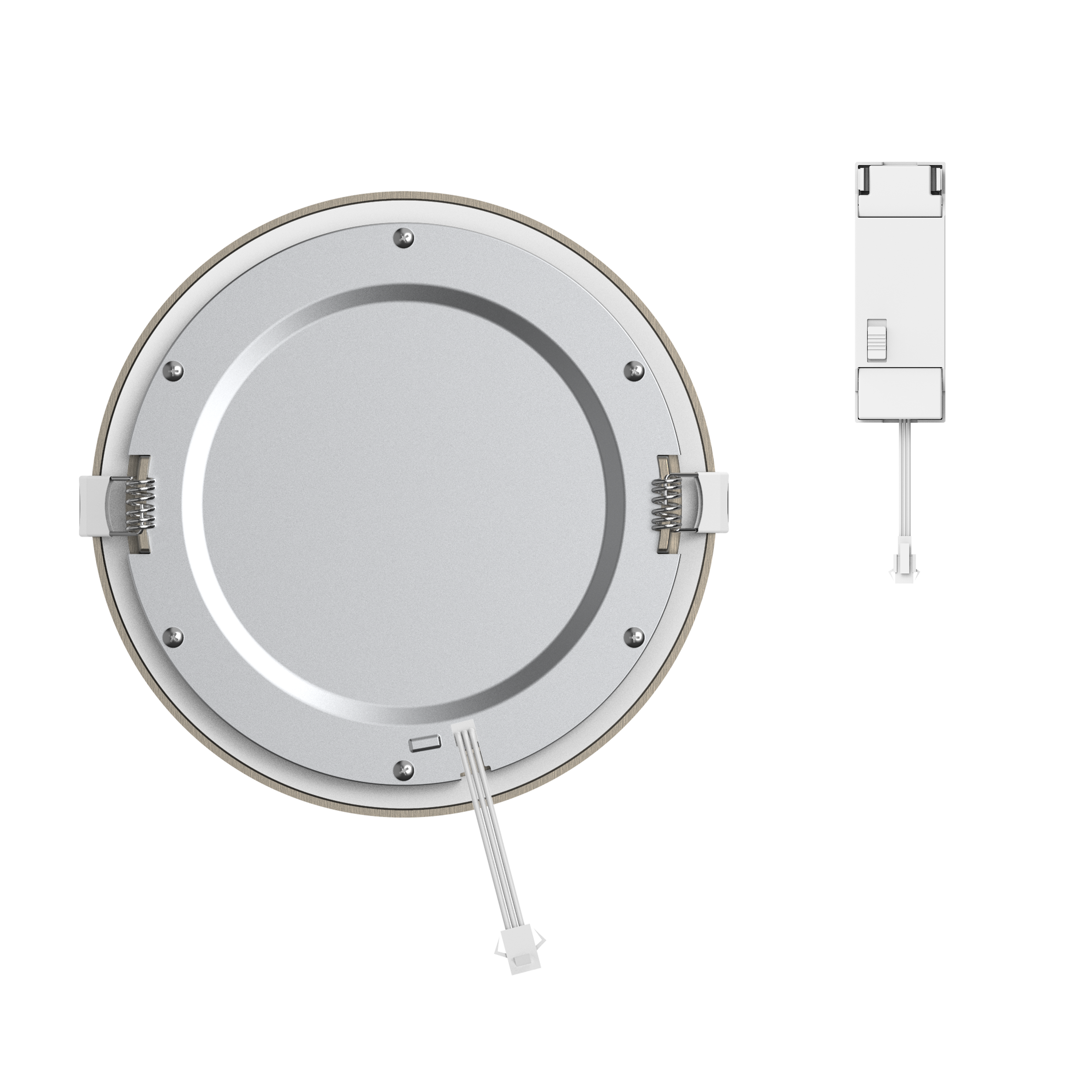 Foco incorporado com fonte de luz LED 2600lm IP44 16.5W 17x2x2 cm cinza / prateado INSPIRE - 2