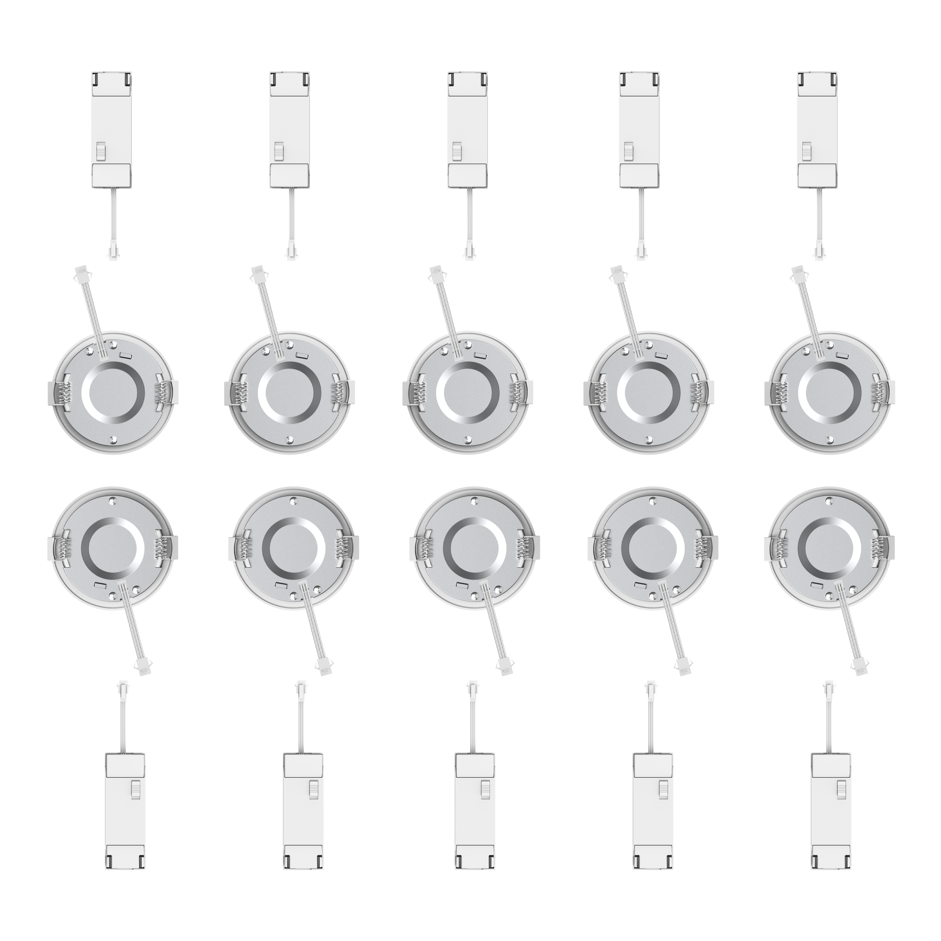 10 spots encastrés LED Extraflat IP44 D8,5 variation blancs / intensité INSPIRE - 5