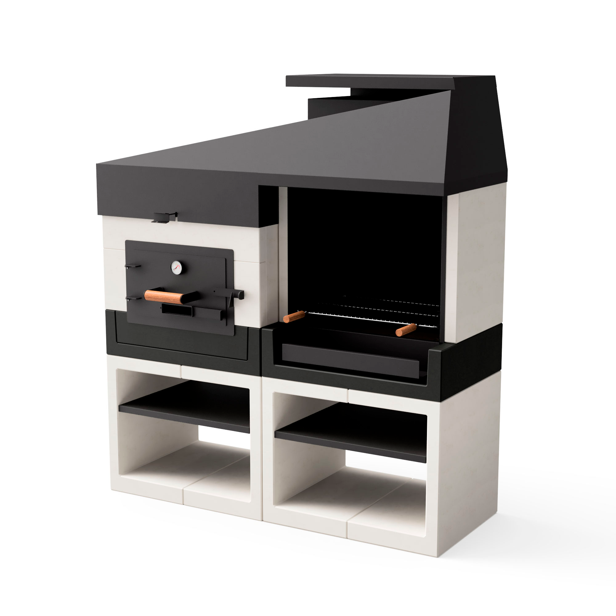 Cocina exterior bbq+horno kitaway otte lis b/n