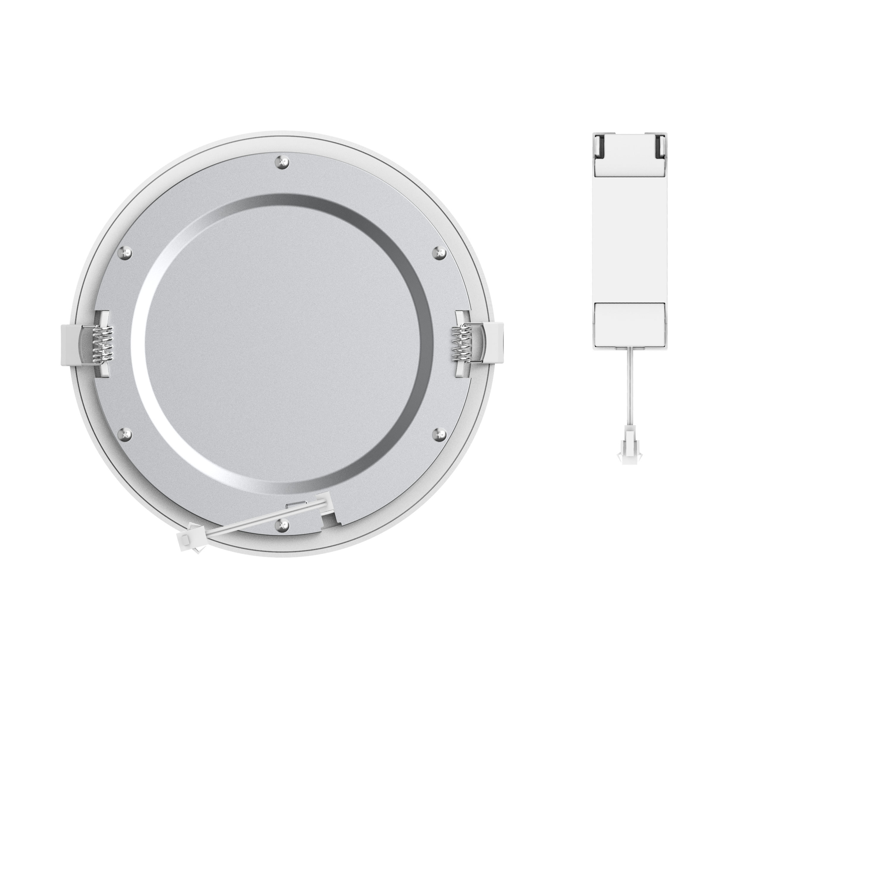 Downlight LED empotrable INSPIRE EXTRAFLAT blanco redondo ø17 cm 1500 lm 6.6 W luz blanco neutro 4000K CRI 89-80 luz natural y fiel IP44 - Foco LED empotrado para baños - 3