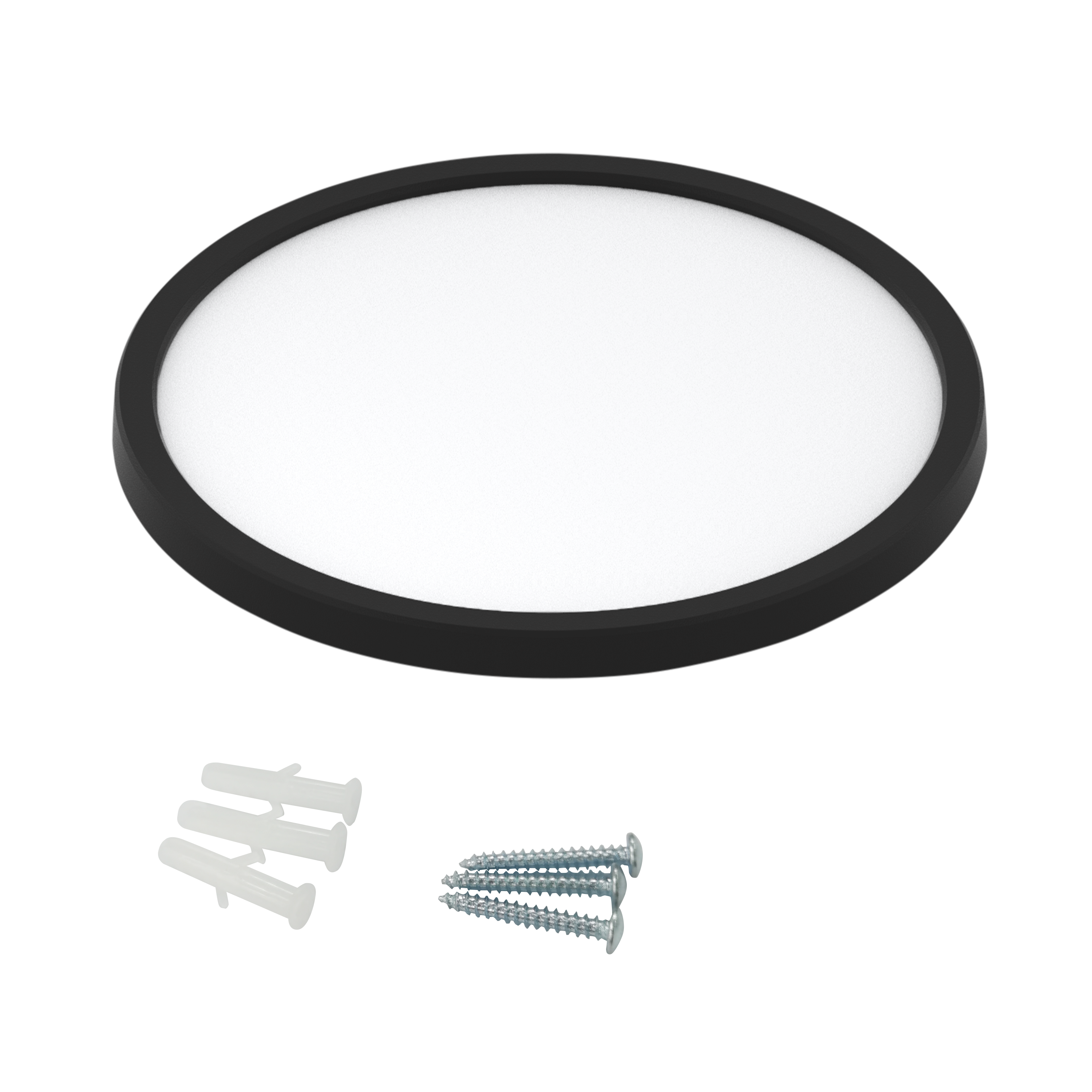 Plafonnier LED salle de bain Lano, D.29 cm 2300 lm blanc neutre, noir INSPIRE - 7