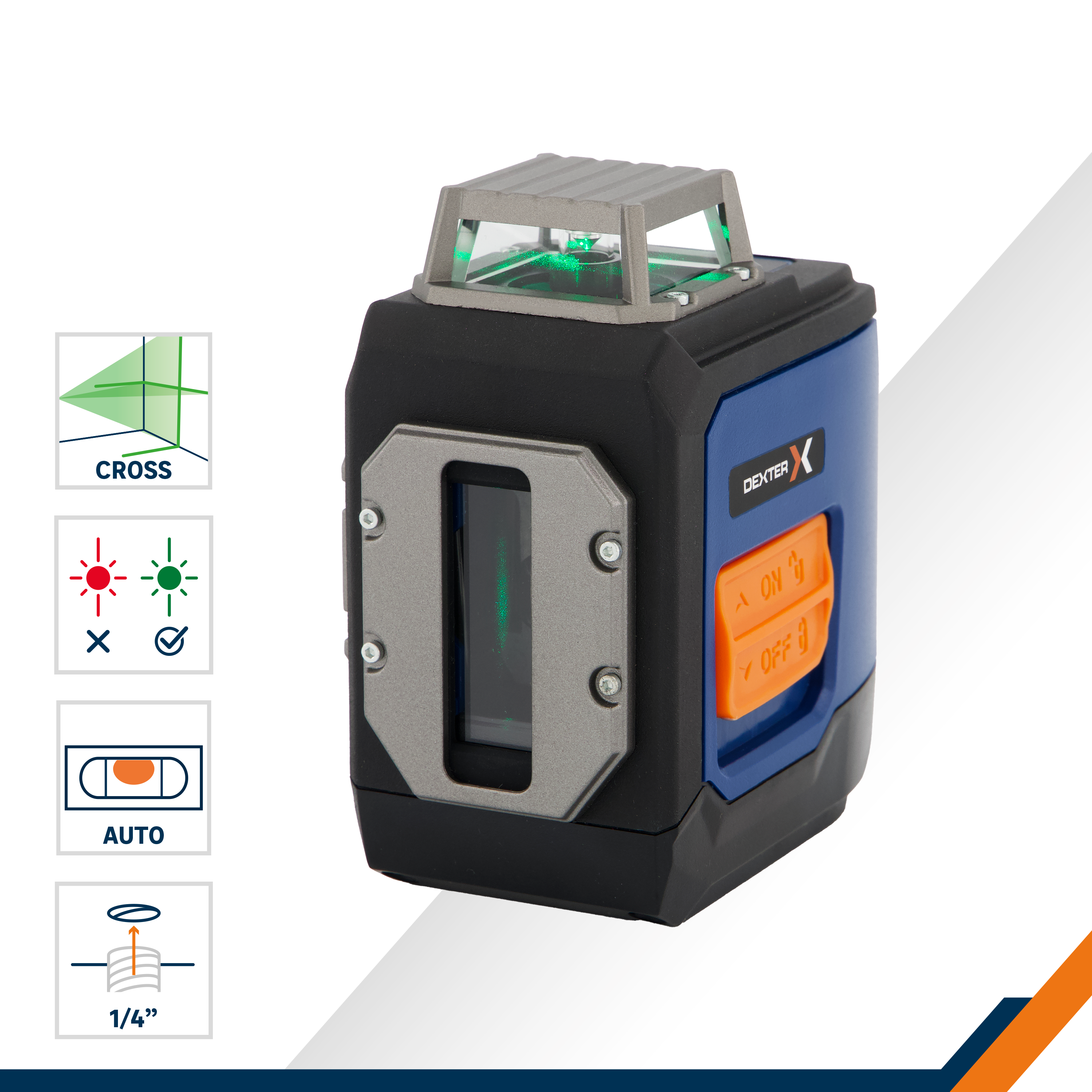 Nível laser horizontal 360º com linha vertical Dexter - 4