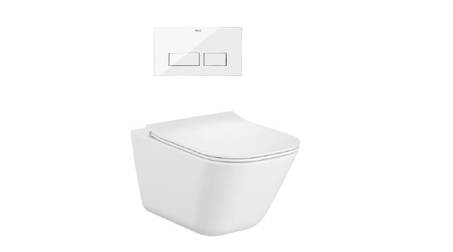 Pack sanita suspensa e placa branco Cassandra