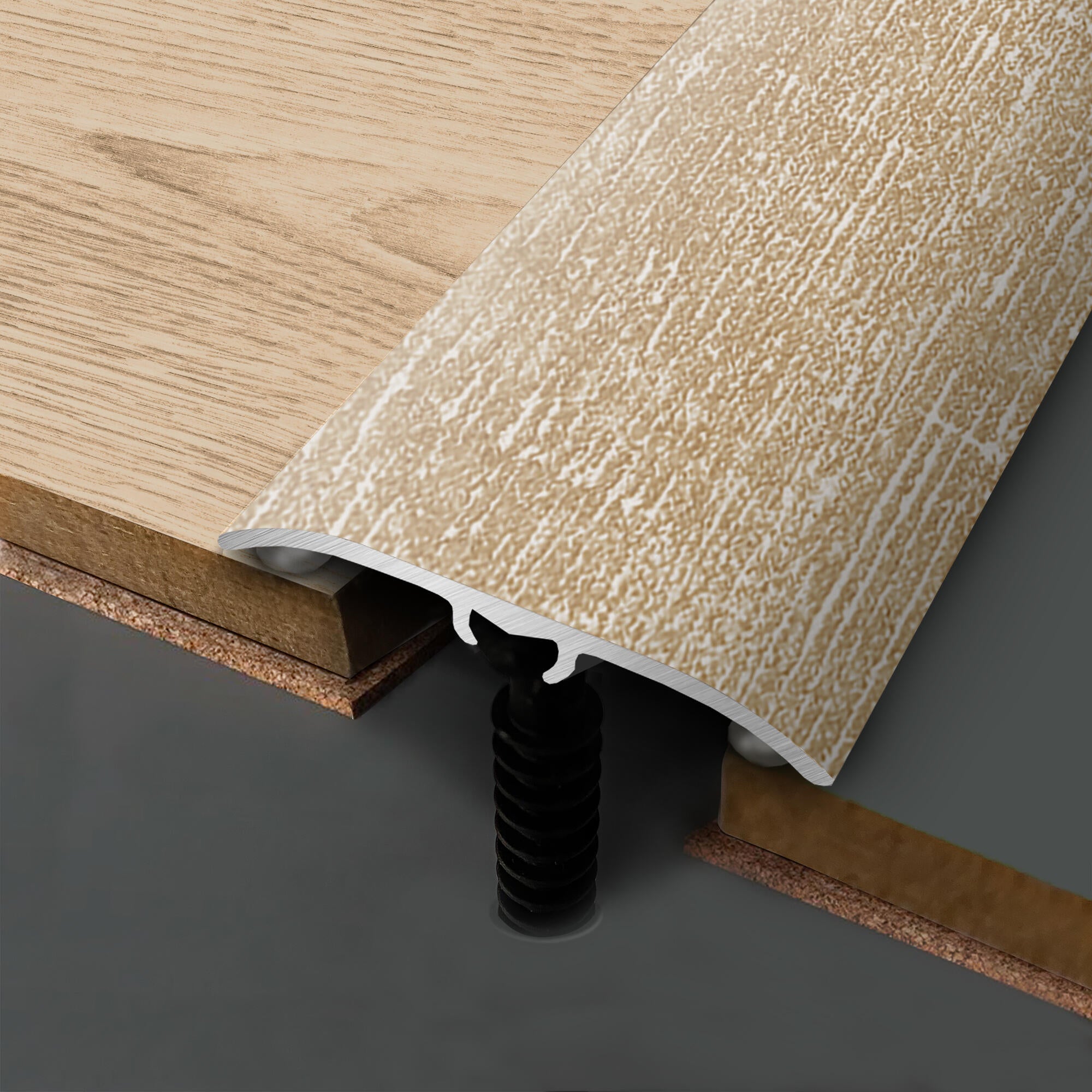 Barre de seuil 4 en 1 alu décor strada à fixer, l.3.7 cm x L.83 cm ARTENS - 4