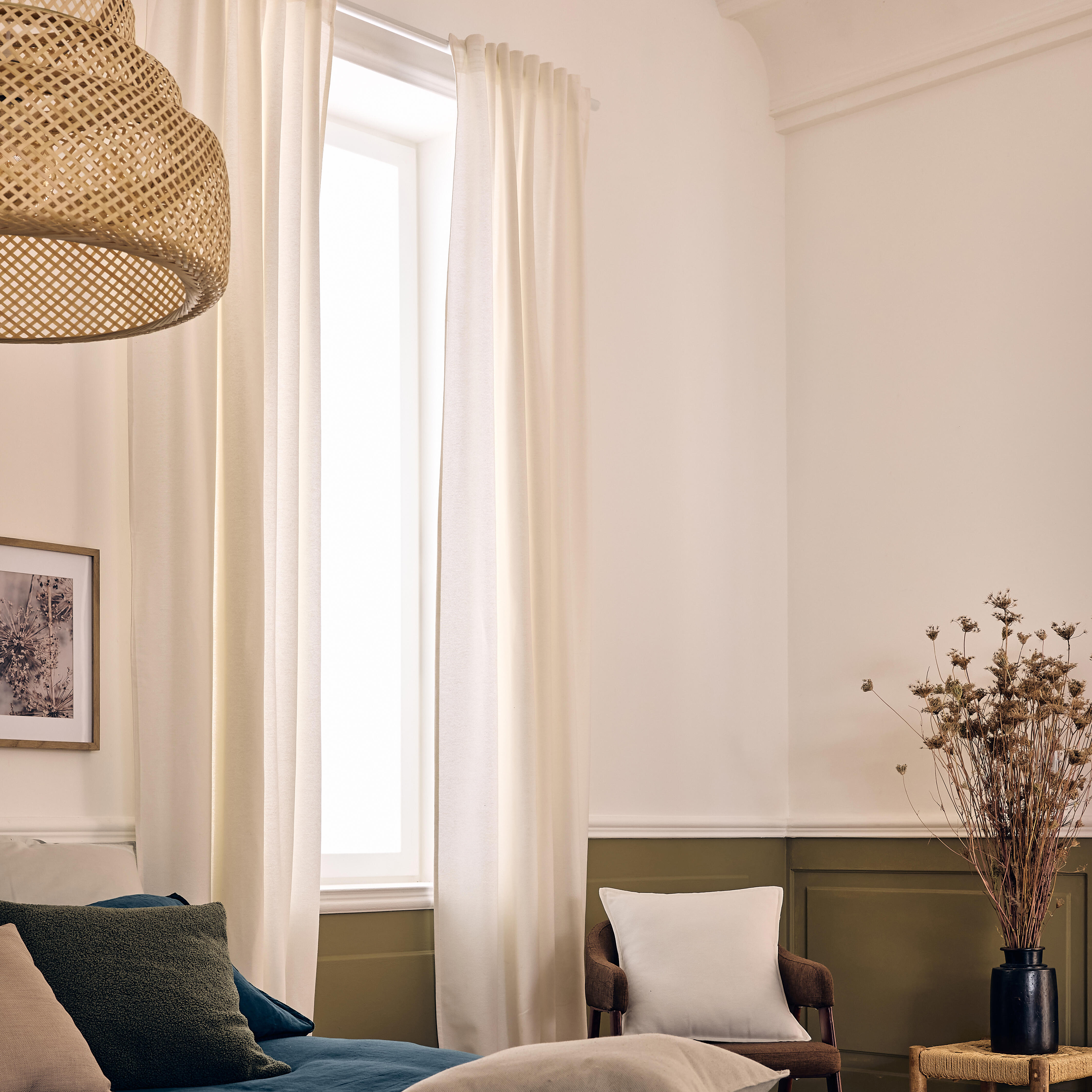 Cortinado fita e/ou presilha Axana 140X280cm branco Inspire - 11