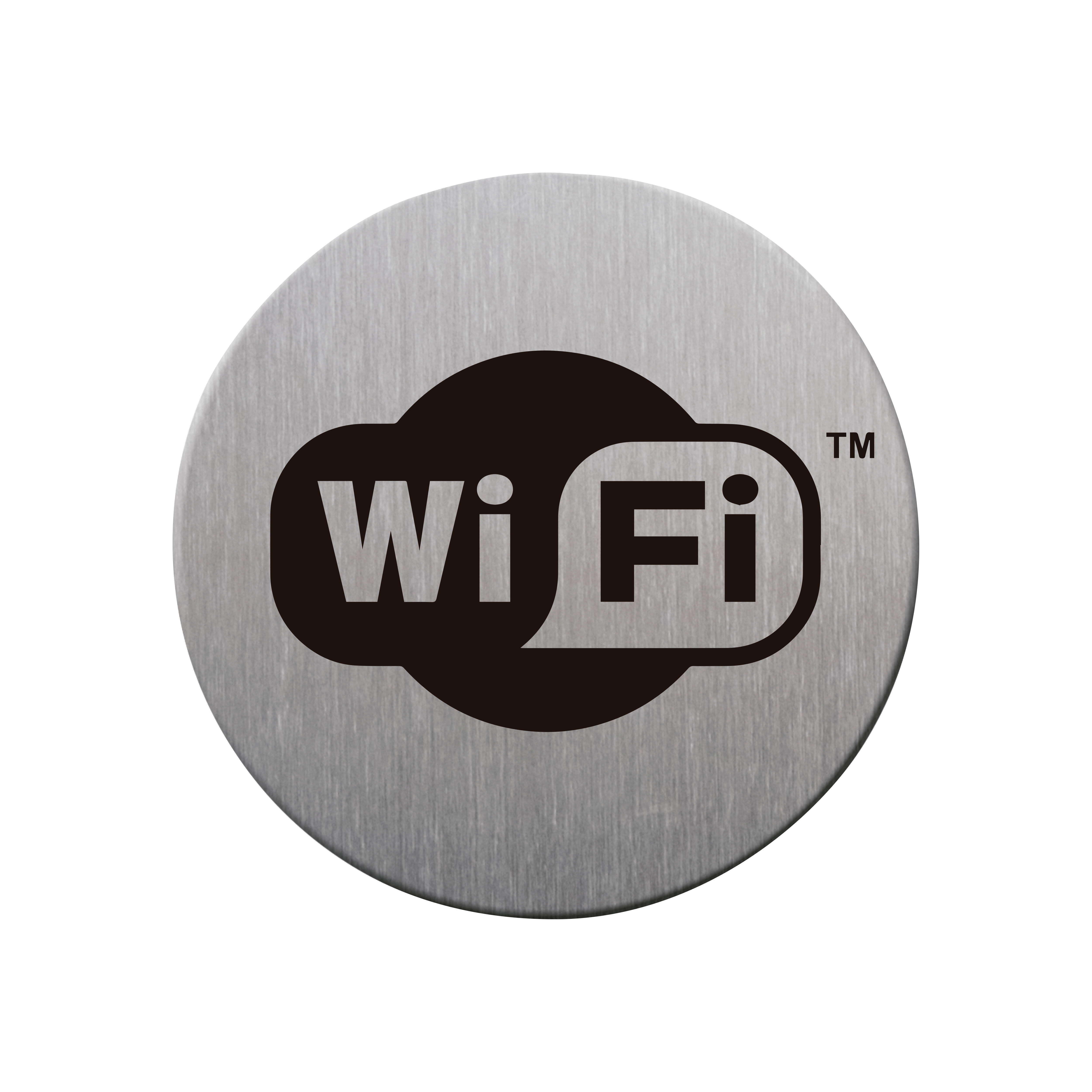 Placa aluminio zona wifi, 9 cm