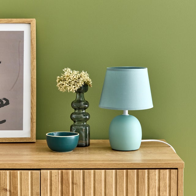 Lampa stołowa Poki zielona E14 Inspire