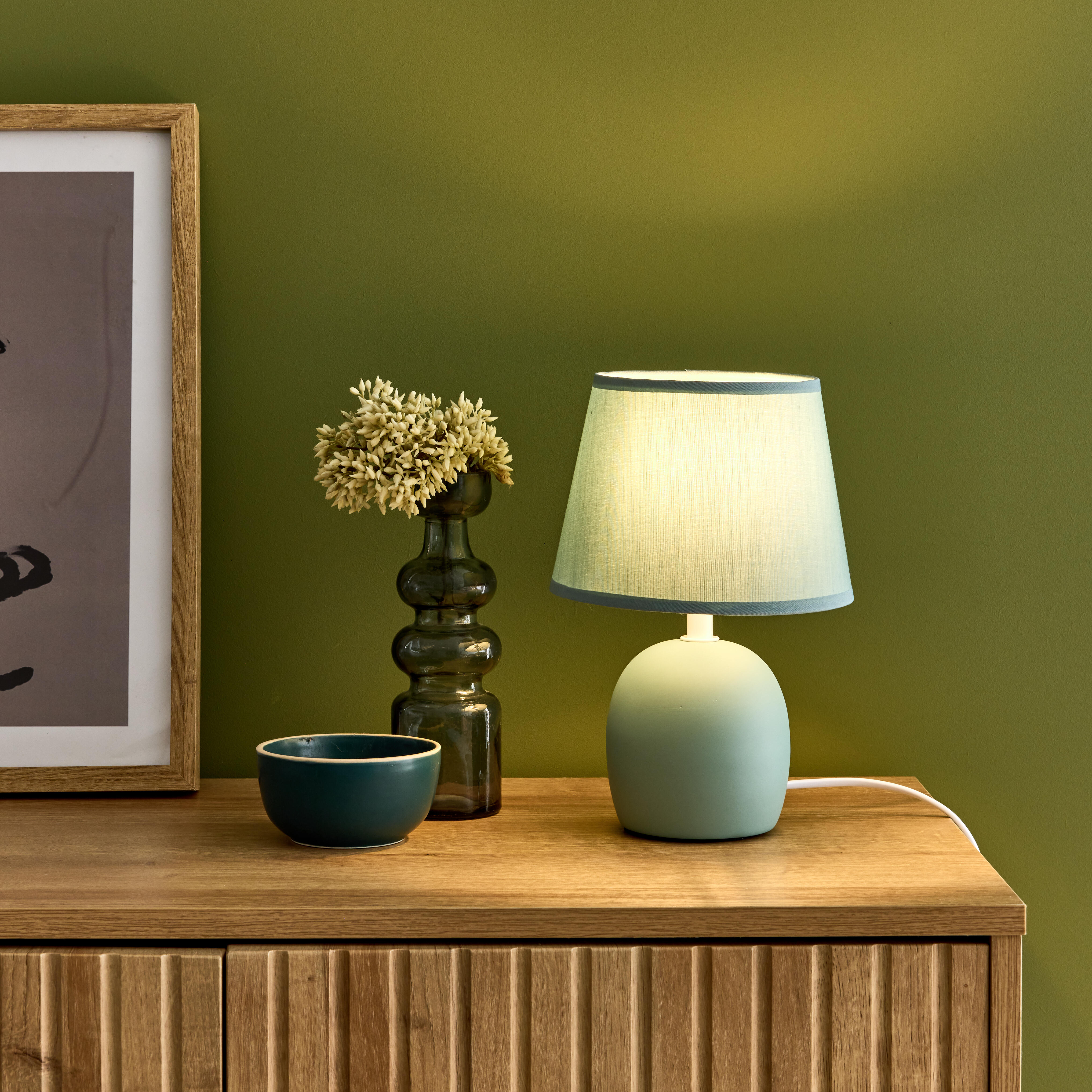 Lampa stołowa Poki zielona E14 Inspire - 7