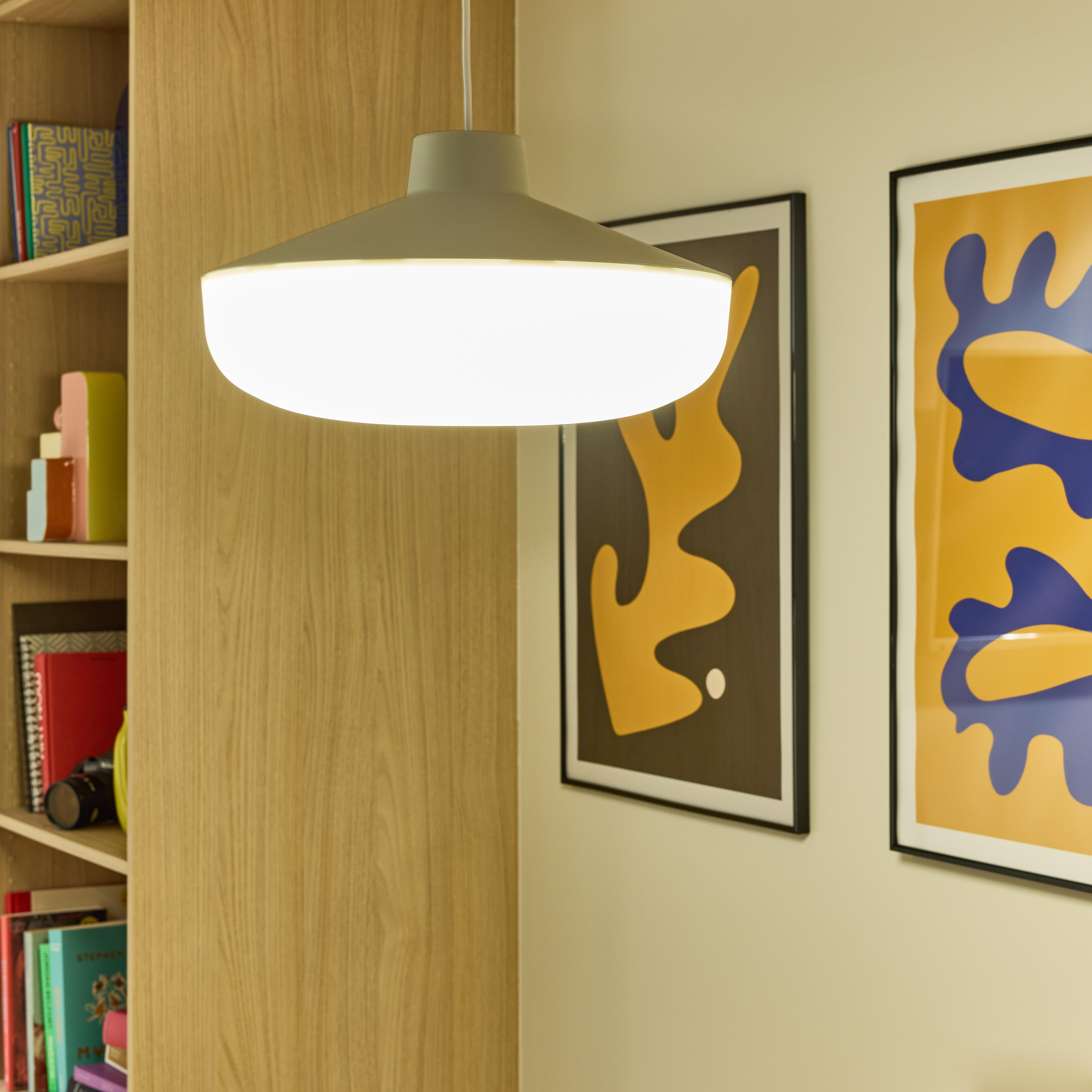 Lampa wisząca Tiga beżowa E27 Inspire - 5