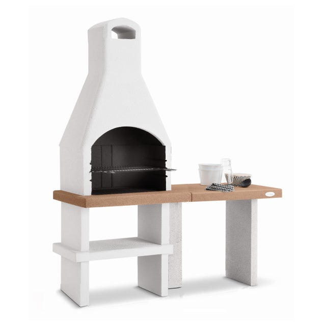 Barbecue fisso in calcestruzzo a carbonella EASY GARDEN BY PALAZZETTI Gili XL L 160 x H 203 x P 59 cm