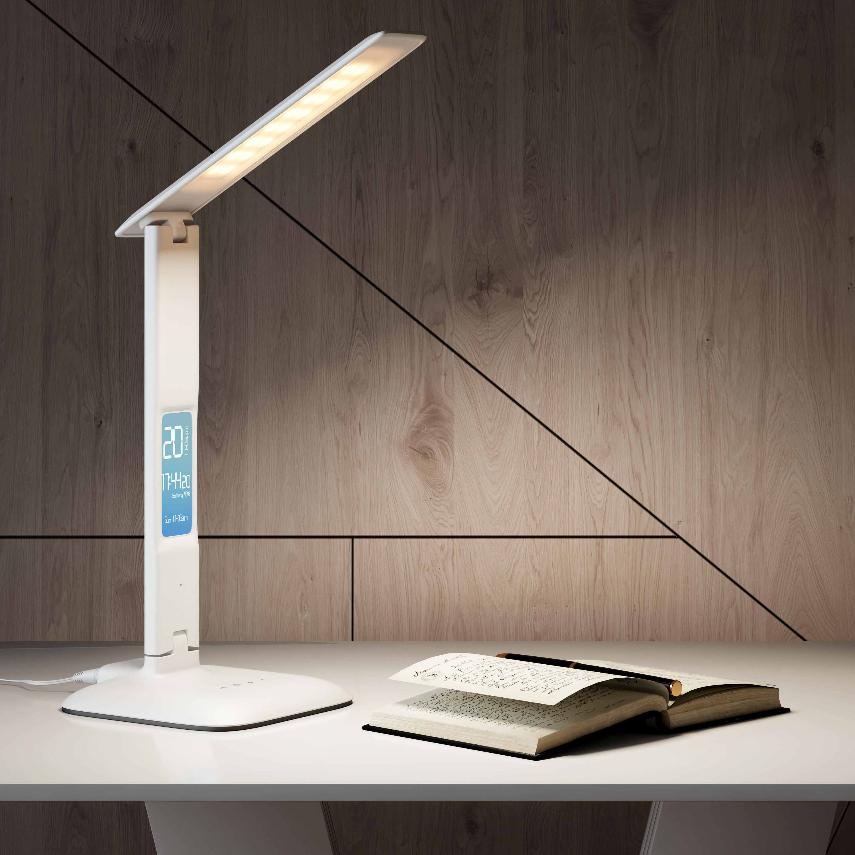 Lampa biurkowa biała 820 lm LED Inspire