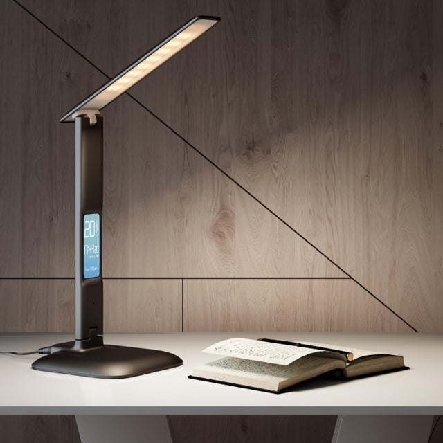 Lampa biurkowa czarna 820 lm LED Inspire