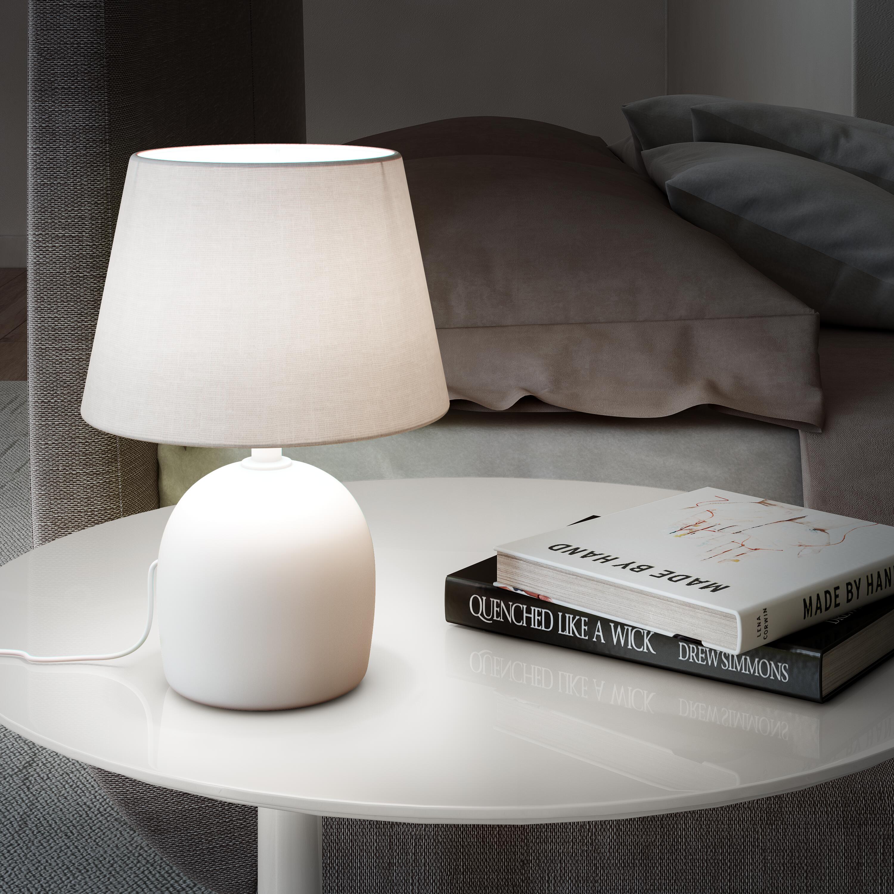 Lampe Poki, céramique, blanc, H.26 cm INSPIRE, E14 - 2
