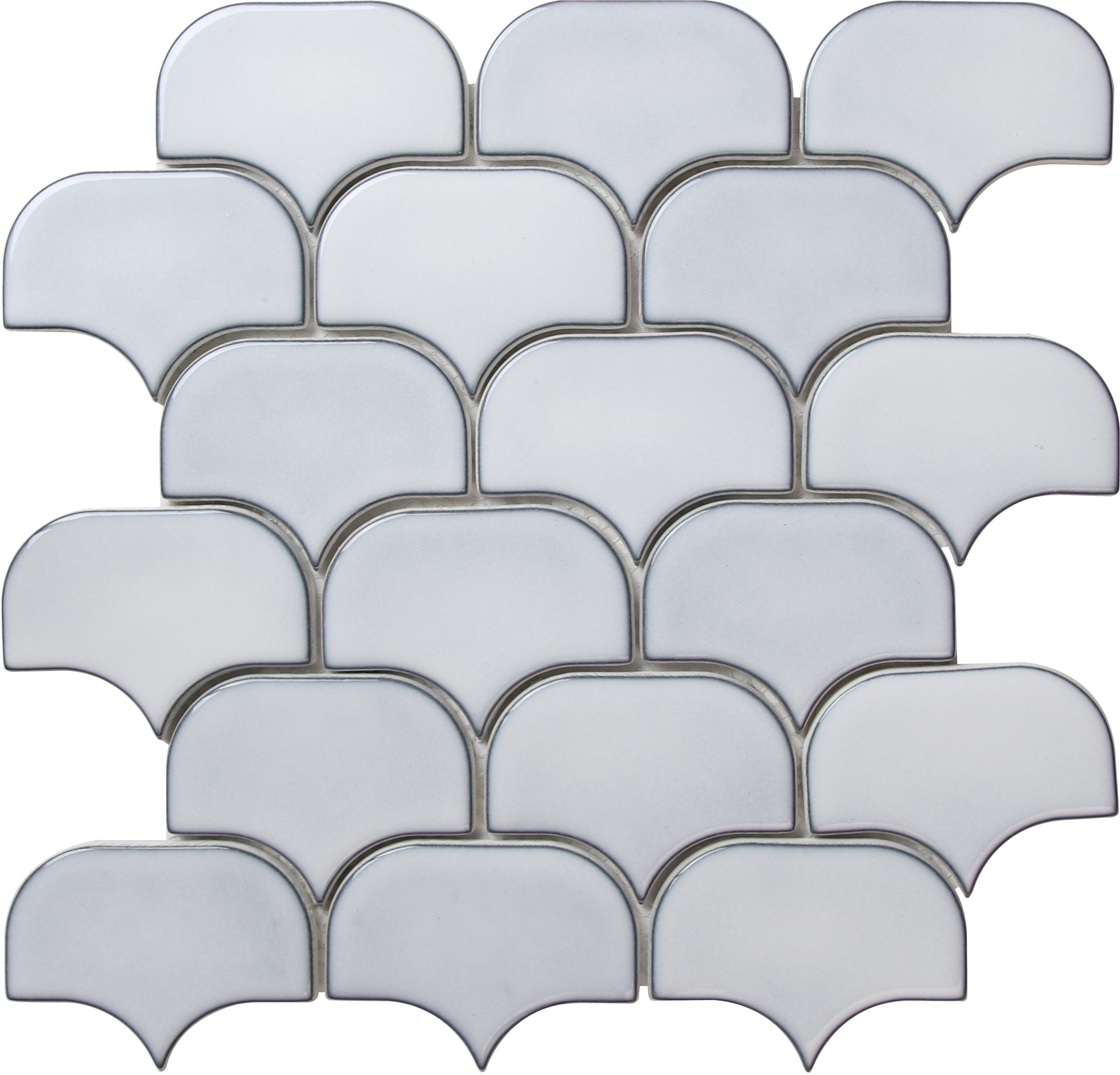 Azulejo mosaico vidrio phantom efecto vidrio blanco 26.5x28.4 cm