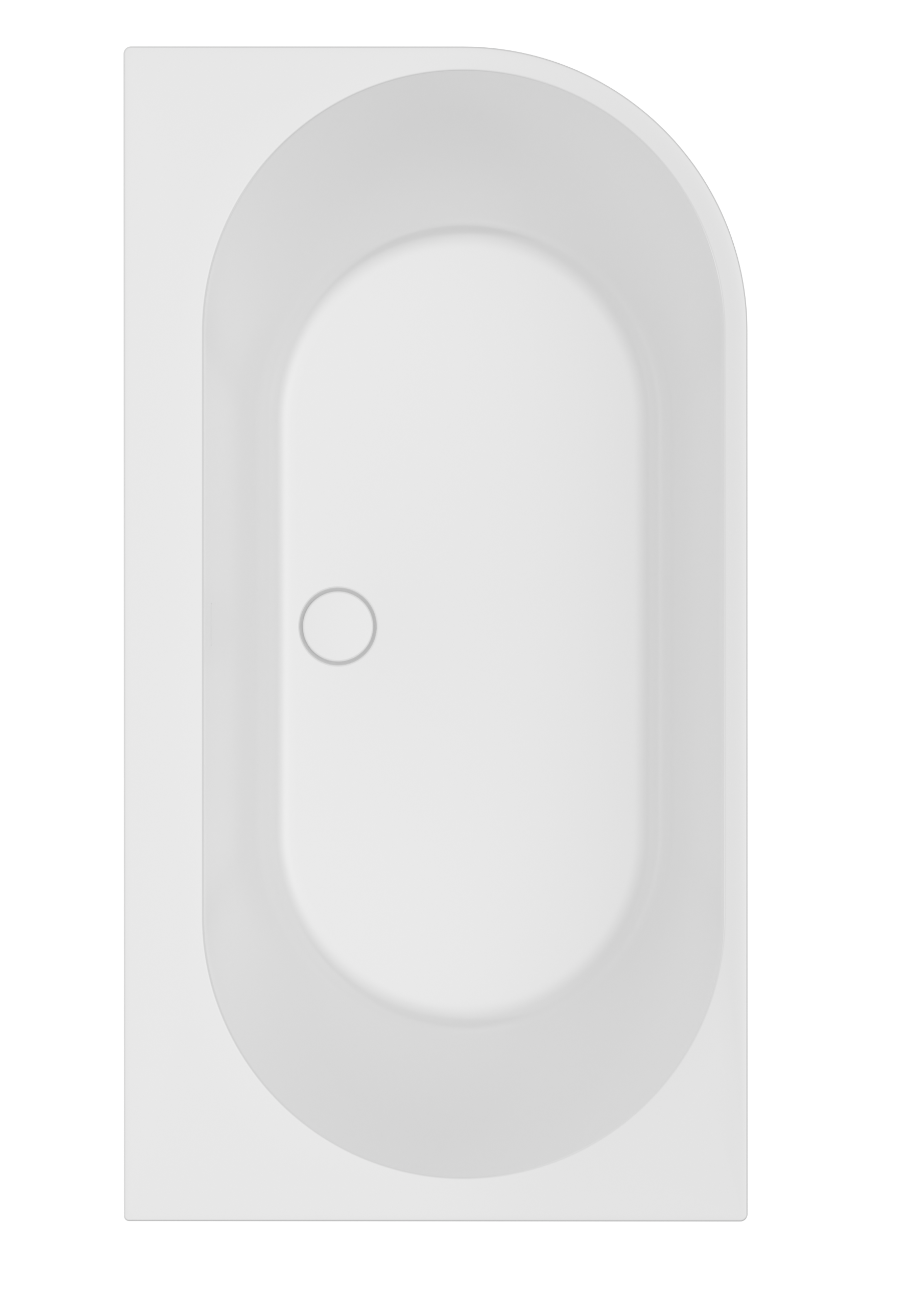 Wanna wolnostojąca 159x84 cm Inwall Bellagio czarny mat lewa SENSEA