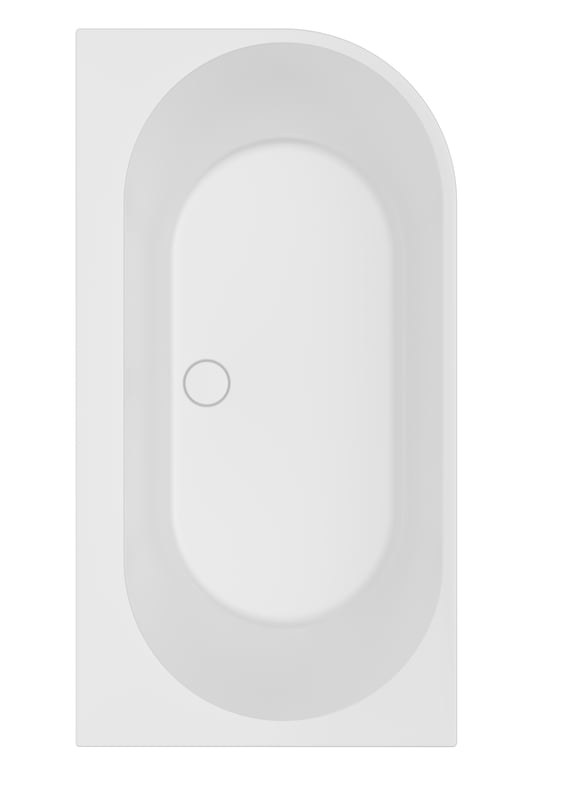 Wanna wolnostojąca 159x84 cm Inwall Bellagio czarny mat lewa SENSEA