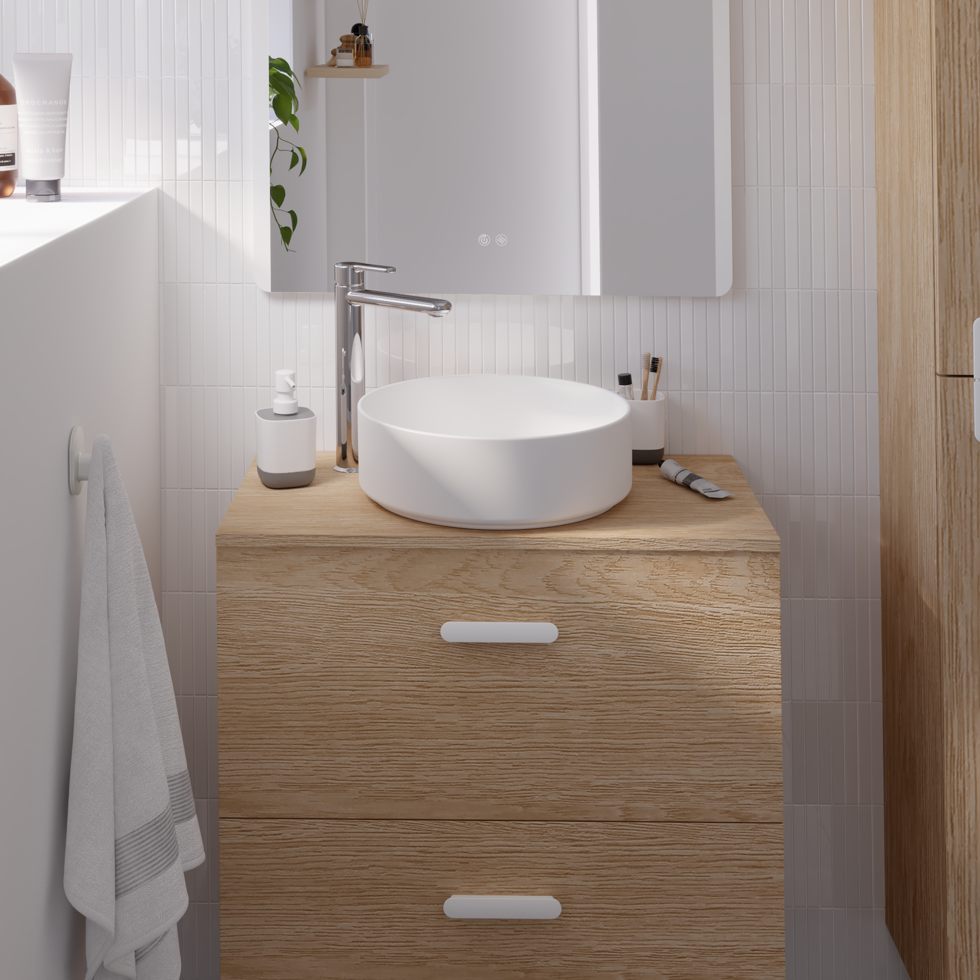 Grifo de lavabo SENSEA Easy monomando caño alto cromo brillo. Apertura en frío. Antical. Latón - 9