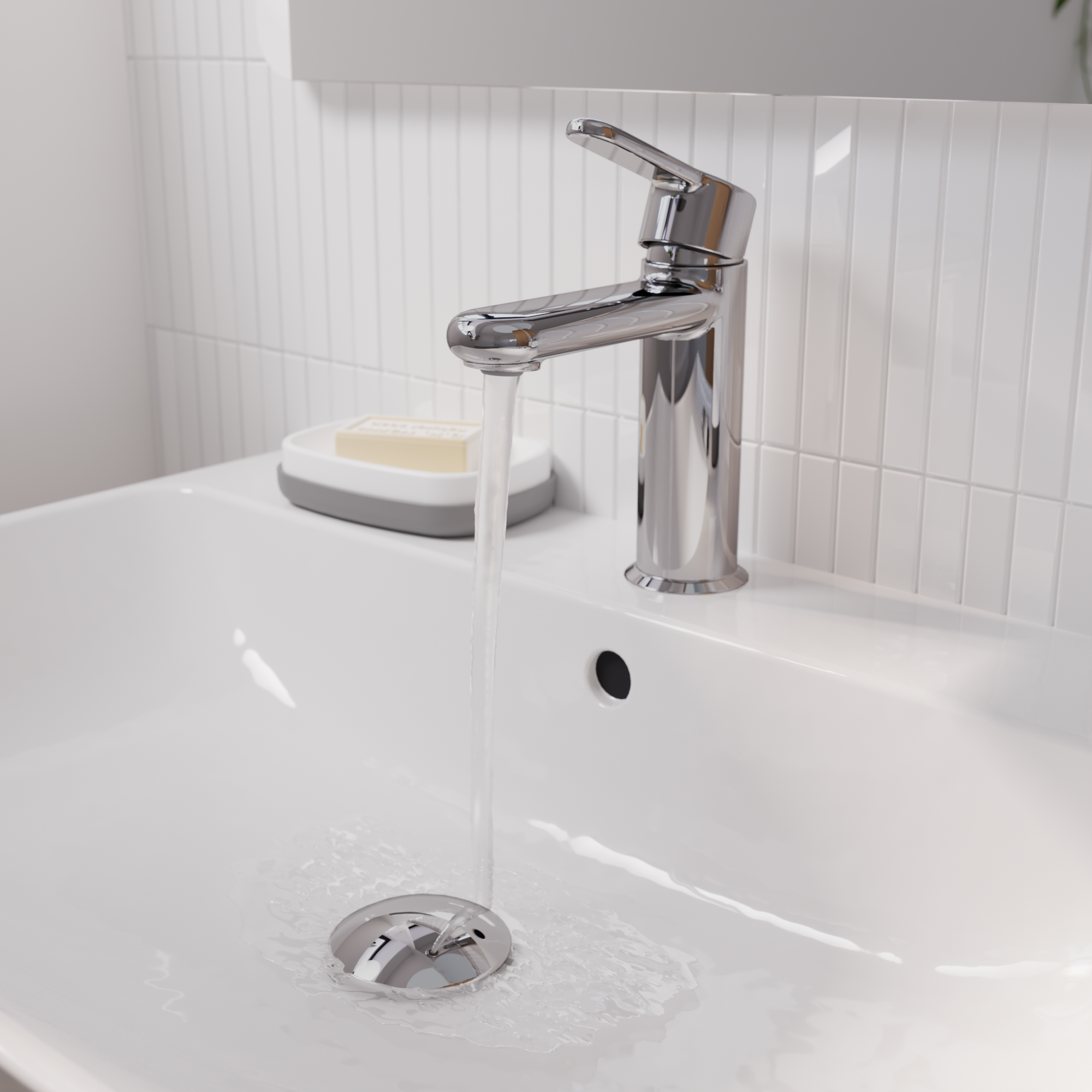 Grifo de lavabo SENSEA Easy monomando cromo brillo. Apertura en frío. Antical. Latón - 9