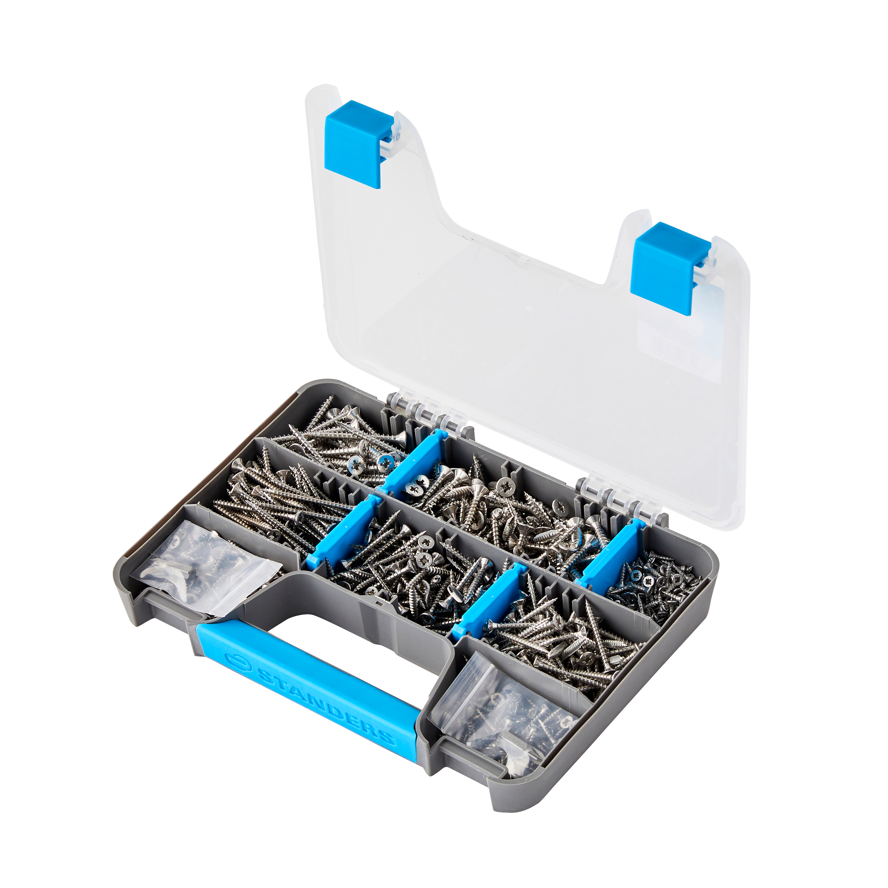 Kit de 700 tornillos de acero inoxidable STANDERS ø 3, 3.5, 4, 5 - 3
