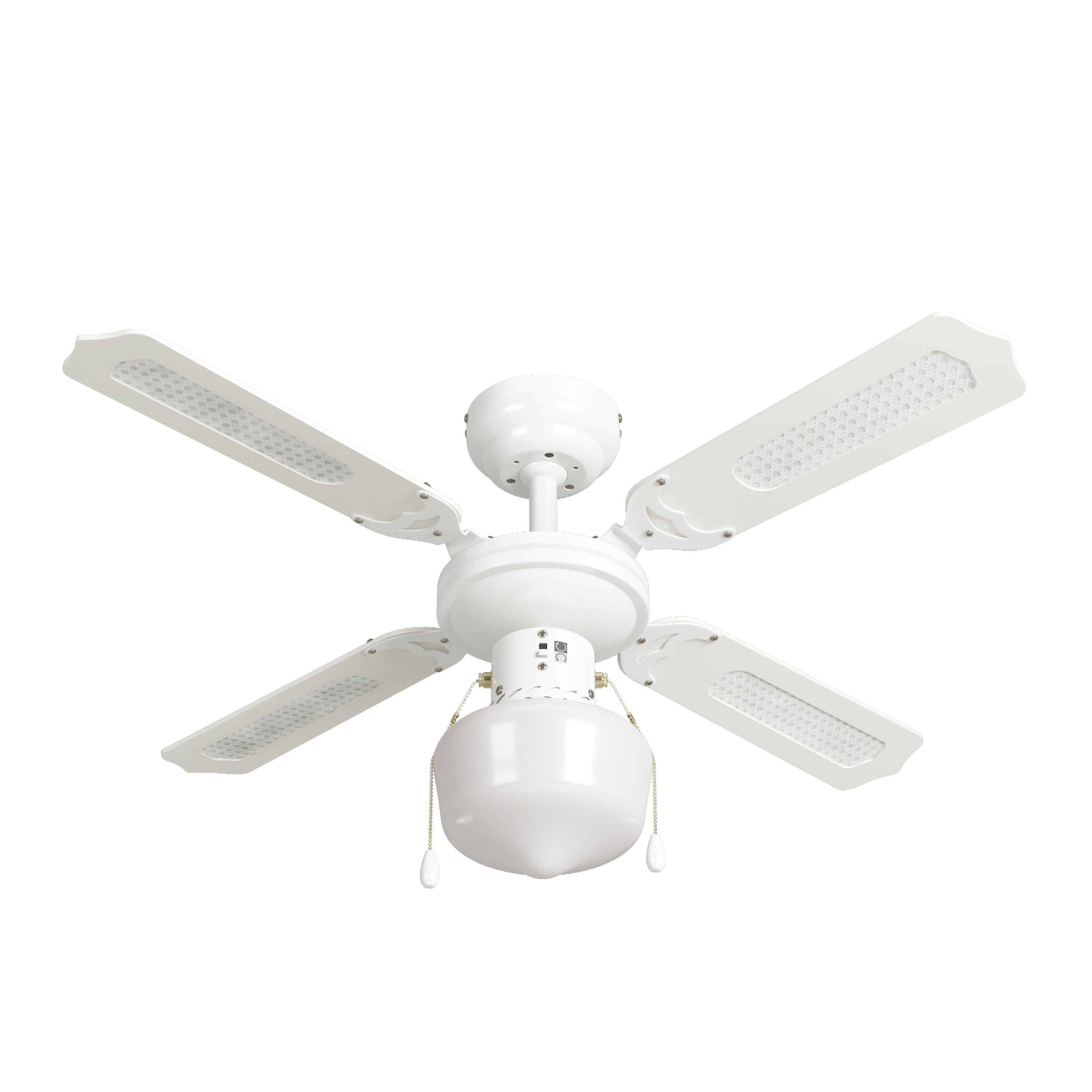 Ventilateur de plafond Barbade, D91 cm, INSPIRE, blanc canné, 60W - 6