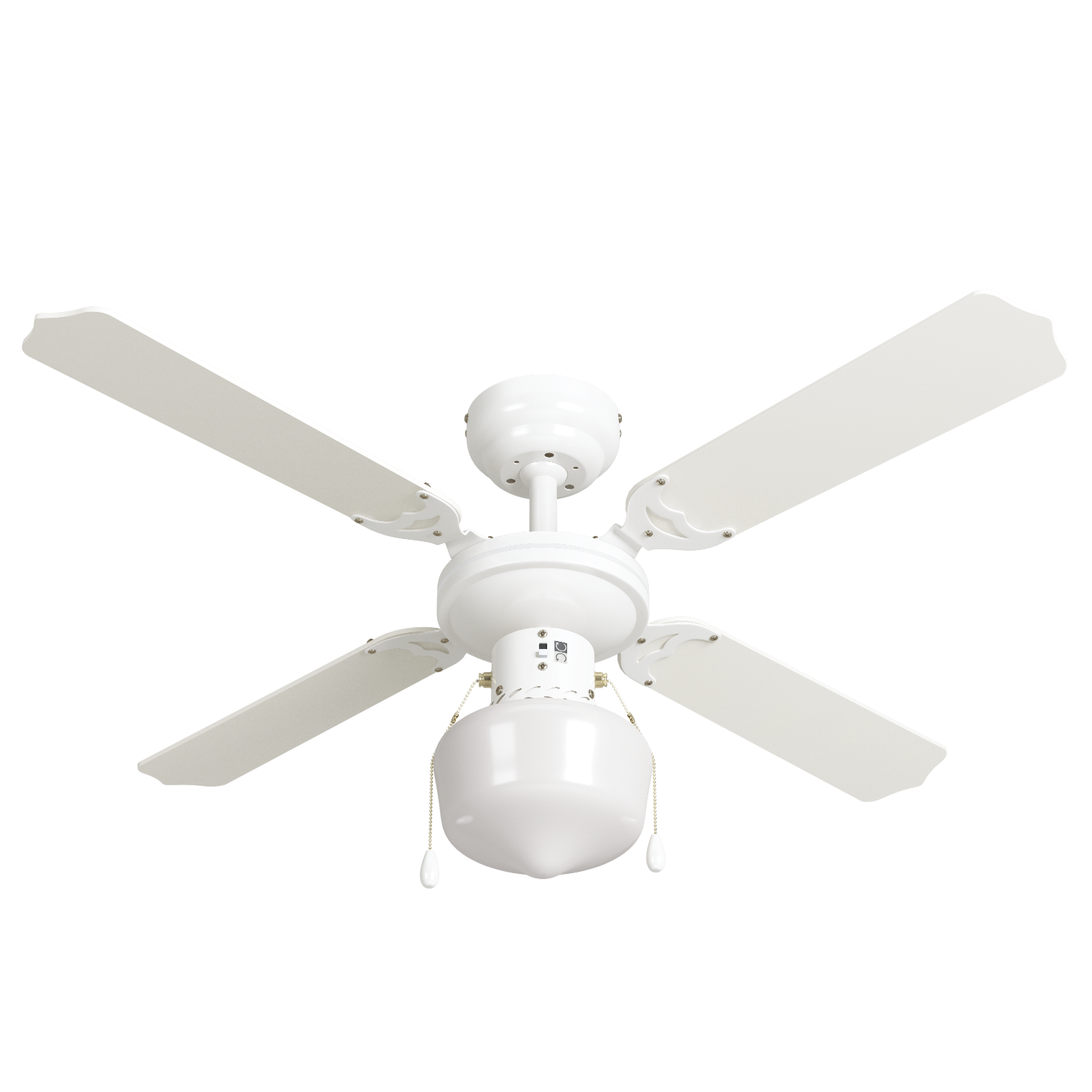 Ventilateur de plafond Barbade, D91 cm, INSPIRE, blanc canné, 60W - 5