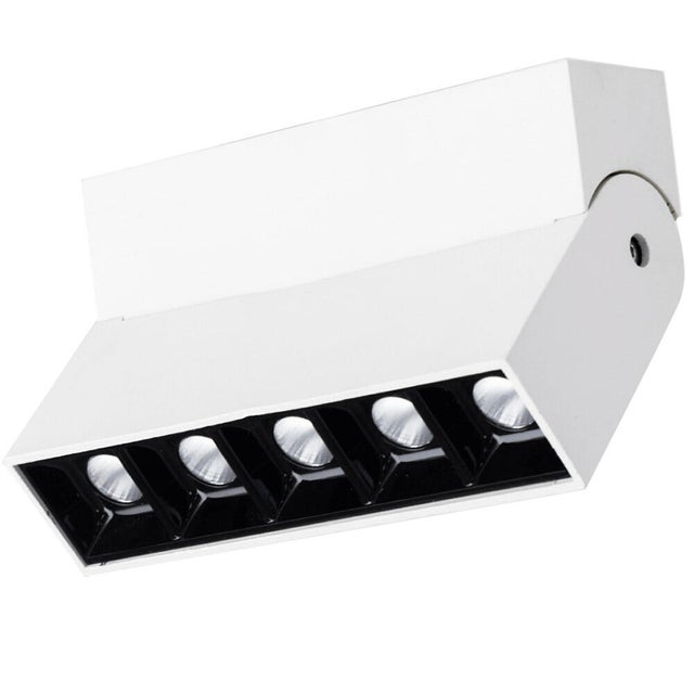 Carril para focos trifásico LED blanco 600 lm blanco cálido