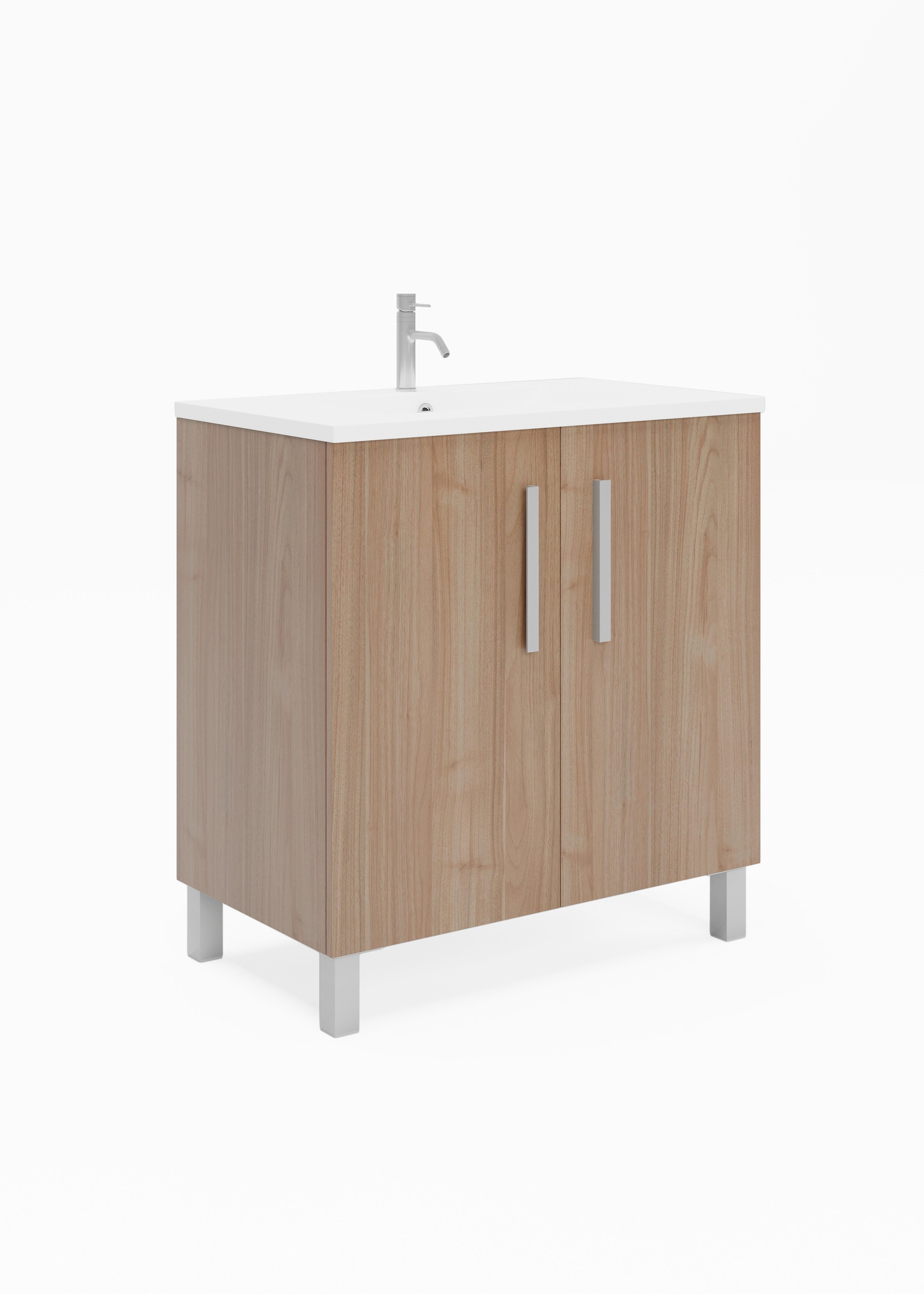 Movel de casa de banho em kit chão 80x45x70 cm carvalho Nerea - 2