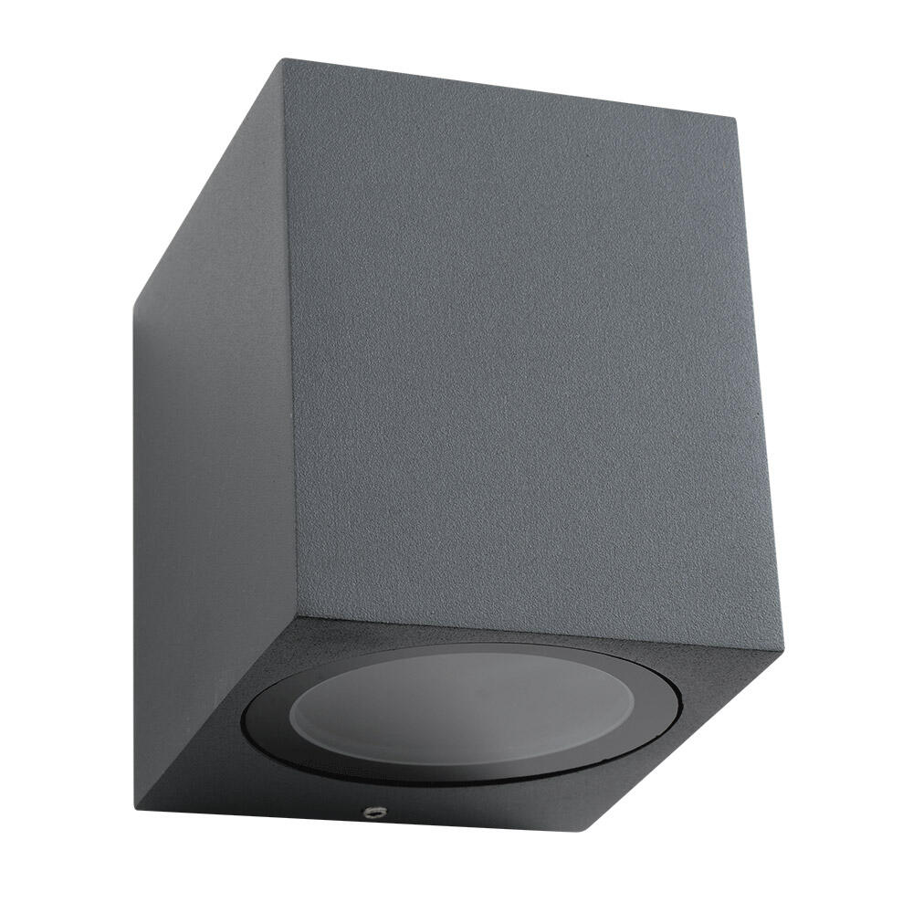 Aplique cuadrado gu10 gris 8 cm