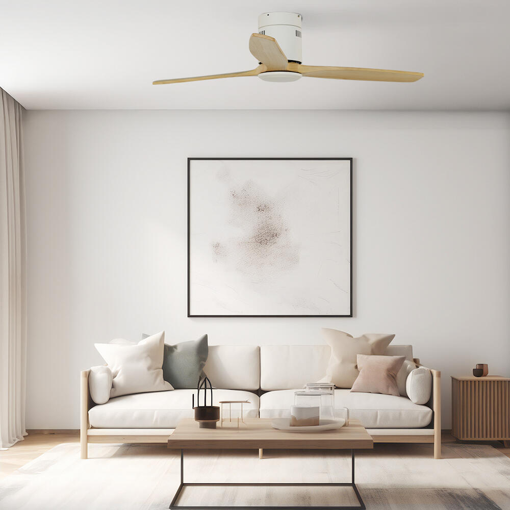 Ventoinha de teto com lâminas com fonte de luz 3 pás 122 CM LED 1800 lm branco 85-858-20-102 - 2