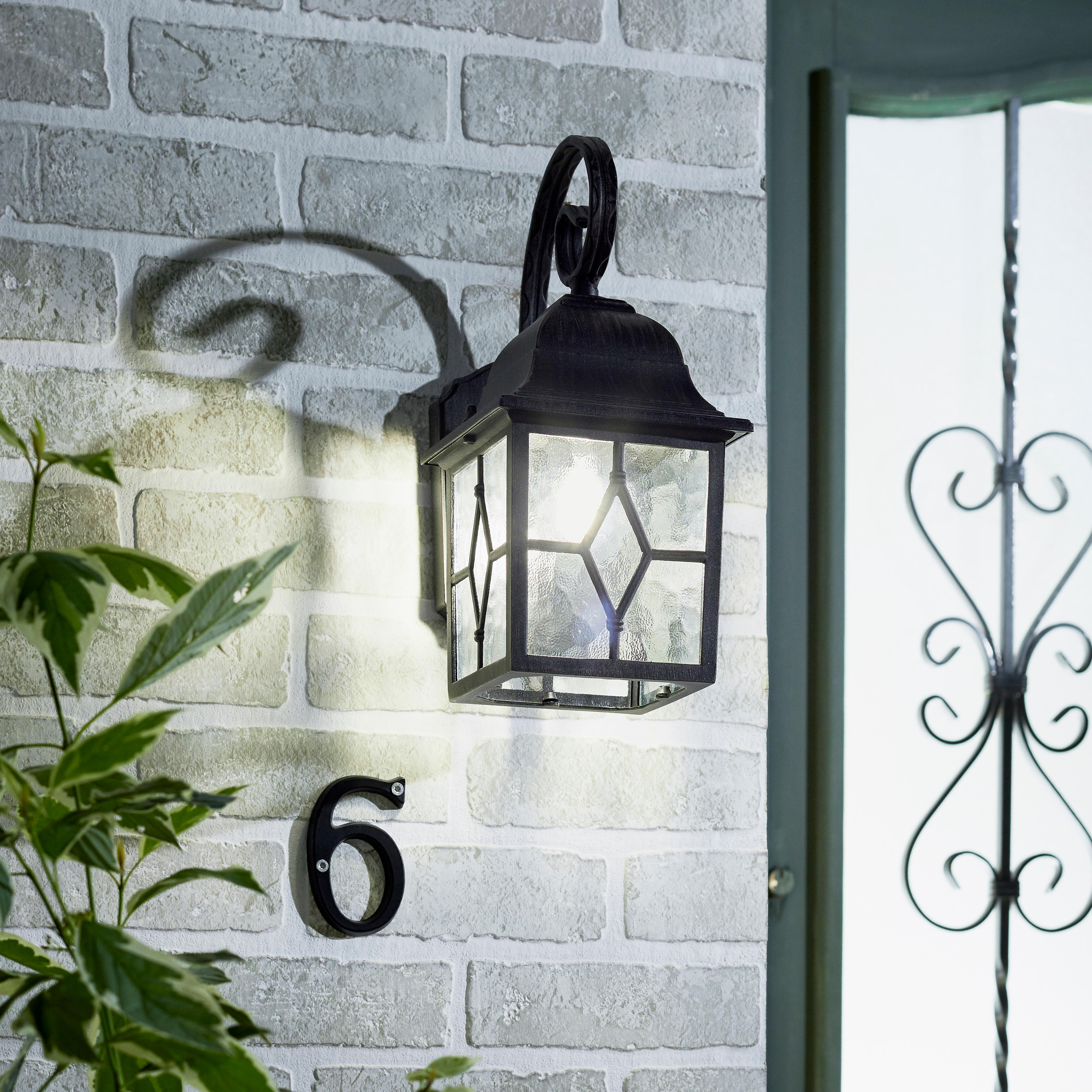 Aplique de pared exterior Torino INSPIRE de vidrio marrón y de aluminio compatible con casquillo E27 IP44 - 3