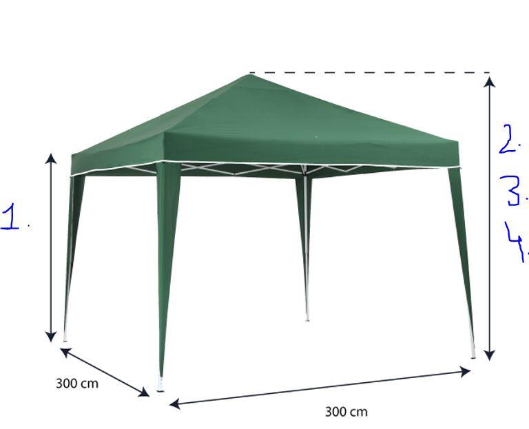 Cenador de acero con cubierta y funda de protección SUNNYCOVER DELUXE de 400 x 300 cm verde - 2