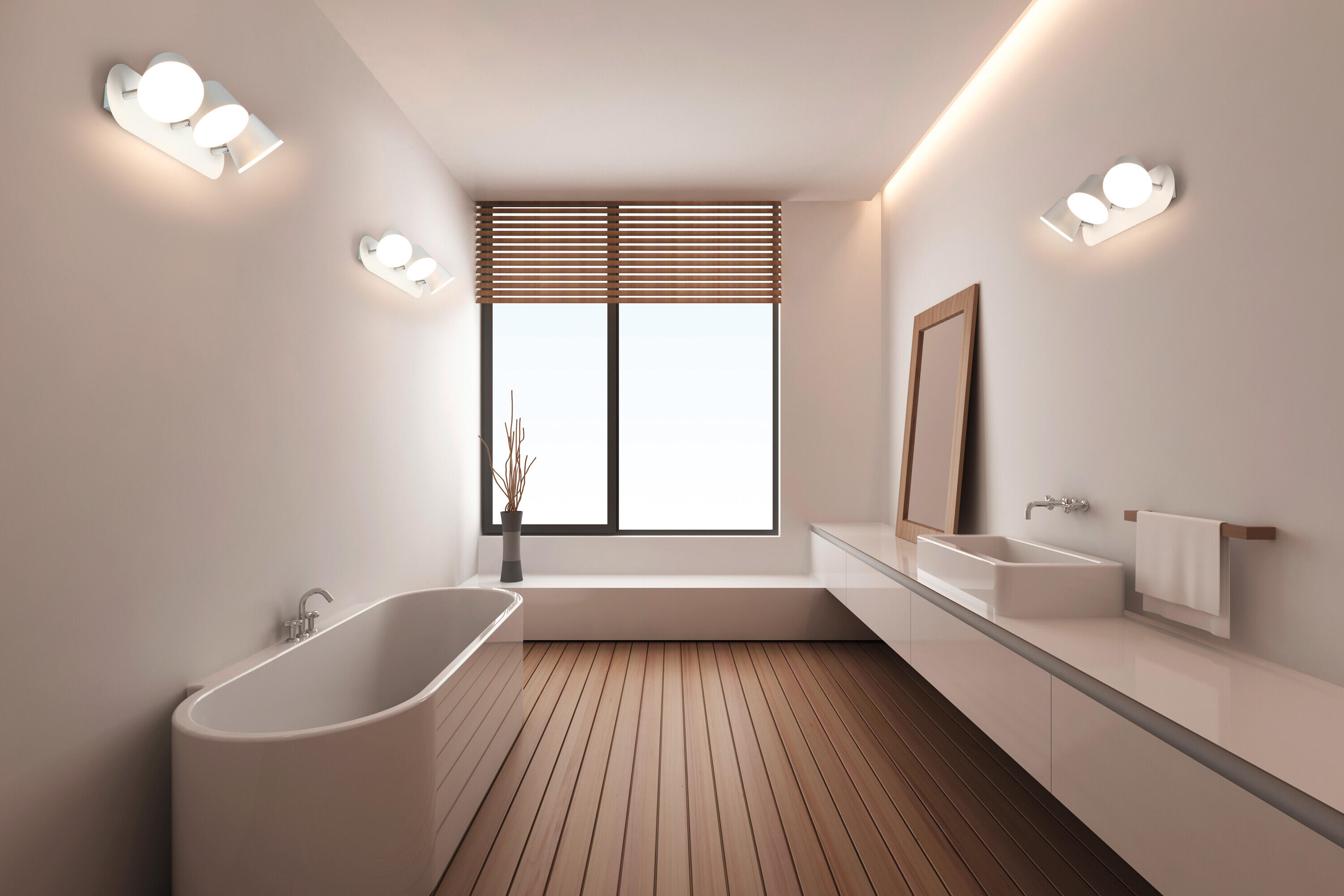 Rampe 3 spots LED salle de bain Linu, 1000 lumens blanc chaud/neutre, Ledvance - 2