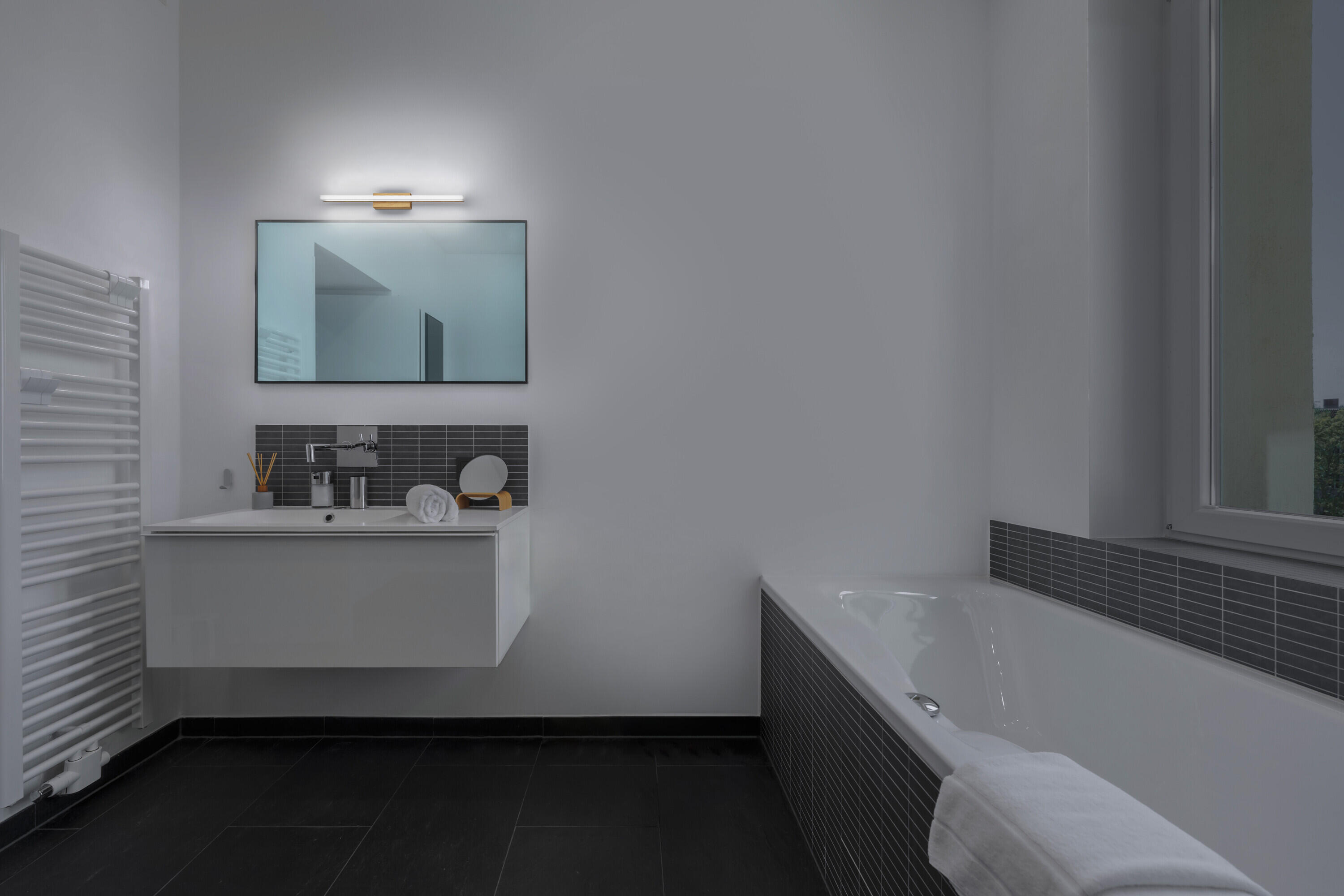 Applique salle de bain LED Orbis L40 cm variation blancs/intensité bois LEDVANCE - 2