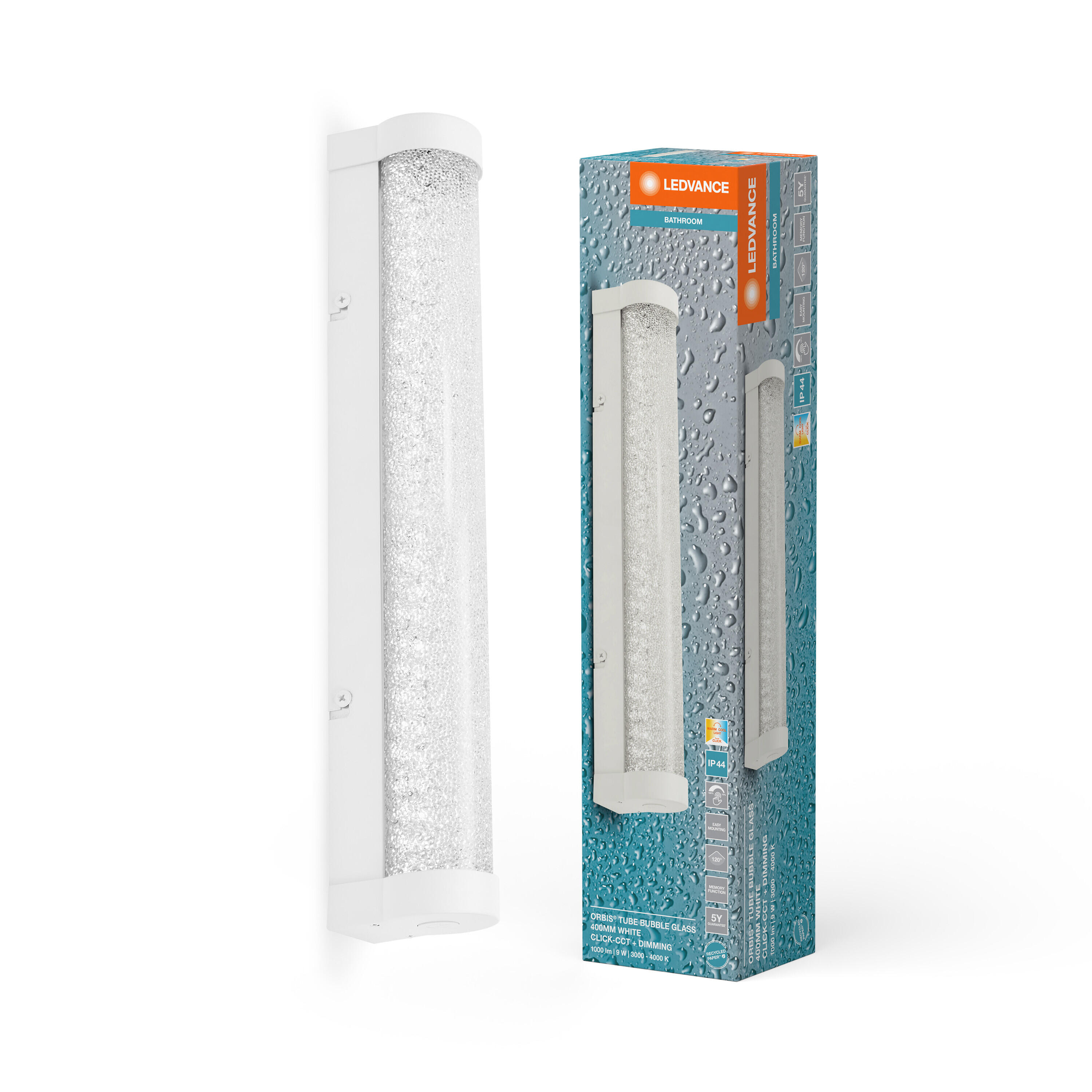 Réglette salle de bain LED Orbis L40 cm effet bulles, variation blancs, LEDVANCE - 4