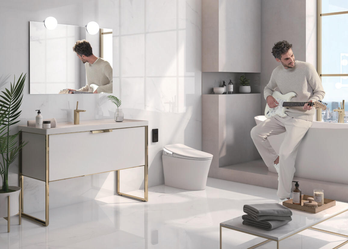 Plafonnier design pour salle de bain LED dimmable 1x20W Cie