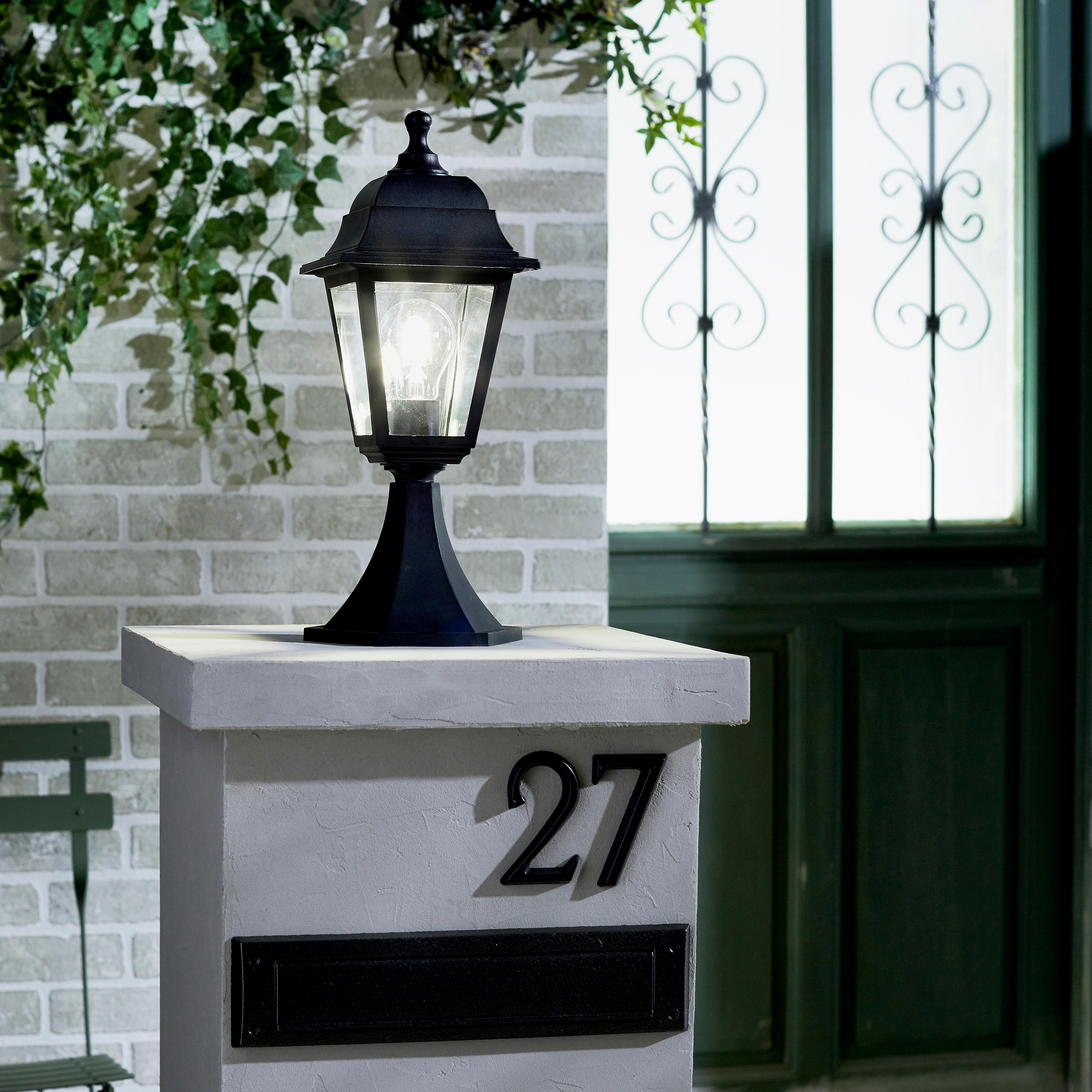 Borne extérieure E27 max 25W noir, Sima - 2