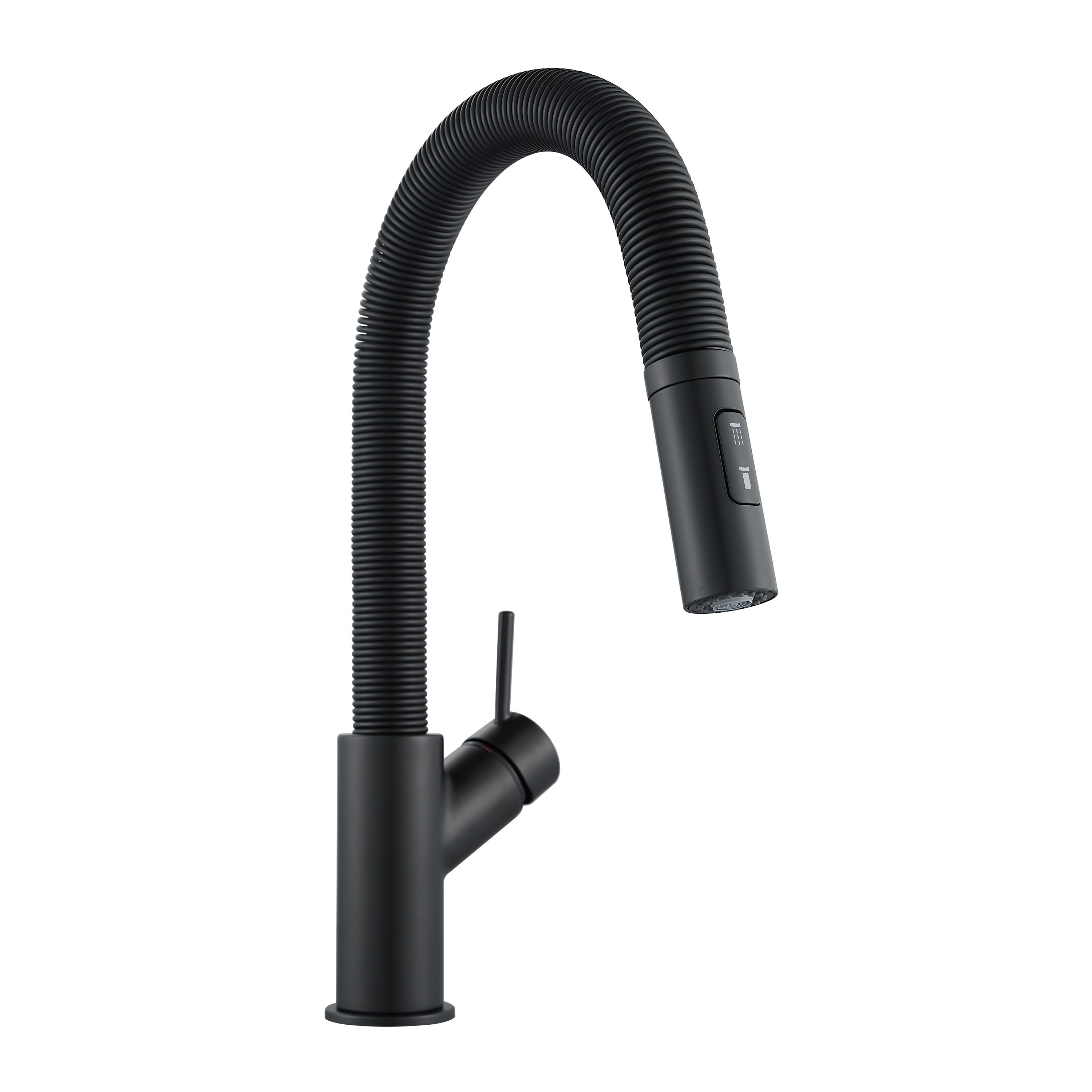 Bateria kuchenna Michigan z wyciąganą wylewką czarny mat Delinia