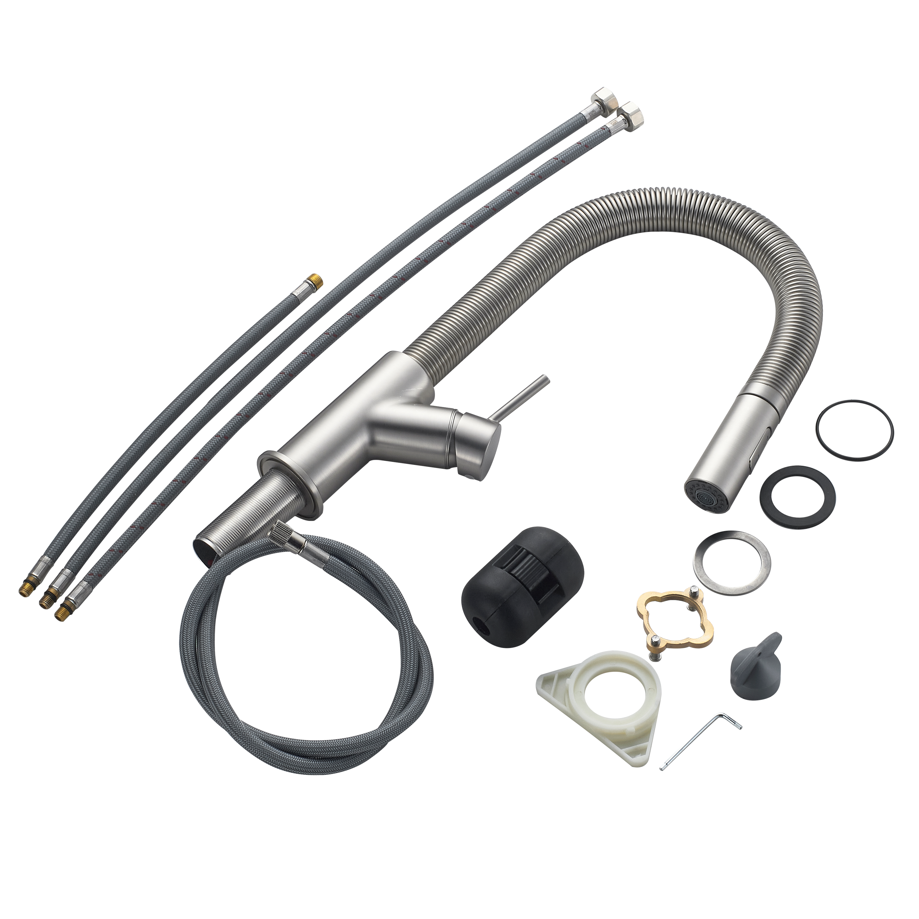 Torneira de bancada flexivel aço escovado Delinia Michigan - 9