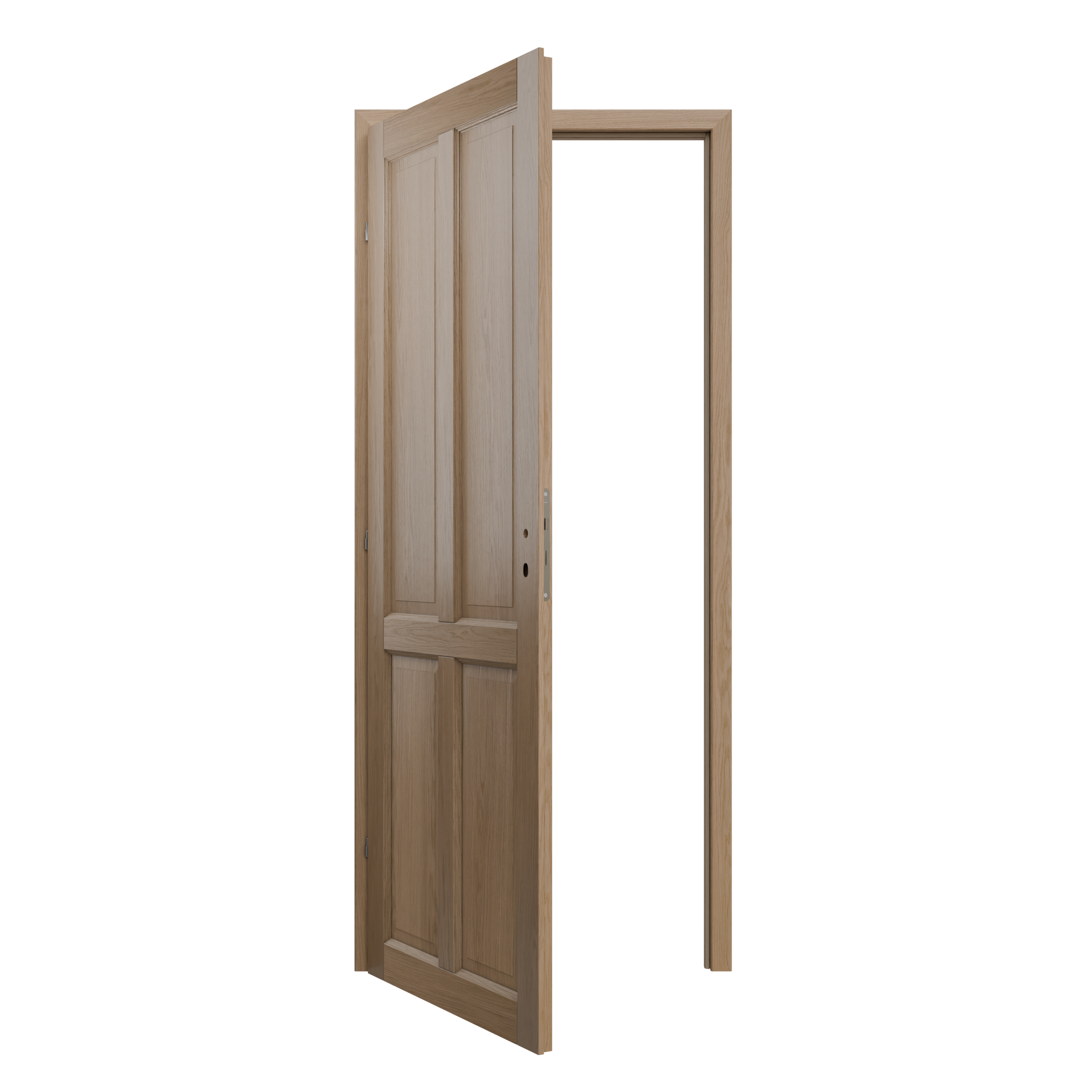 Bloc-porte fin de chantier Mila chêne, H.204 x l.73cm, poussant droit - 4