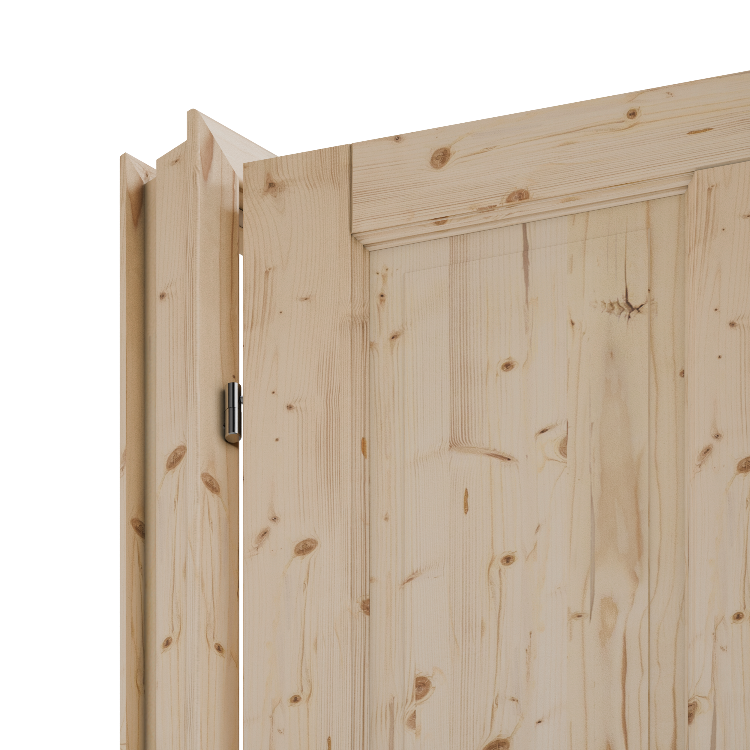 Bloc-porte fin de chantier Mila épicéa, H.204 x l.73cm, poussant droit - 8