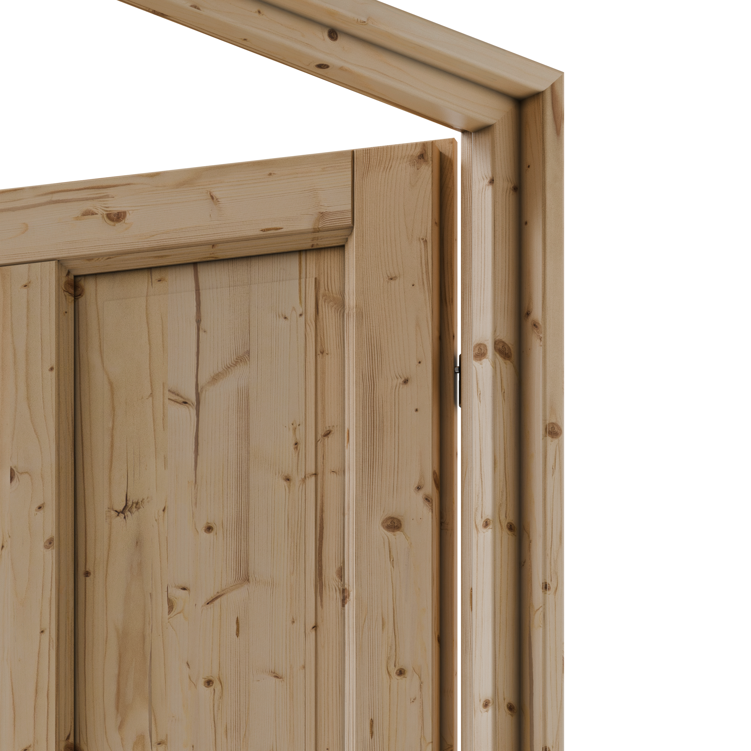 Bloc-porte fin de chantier Mila épicéa, H.204 x l.73cm, poussant droit - 7