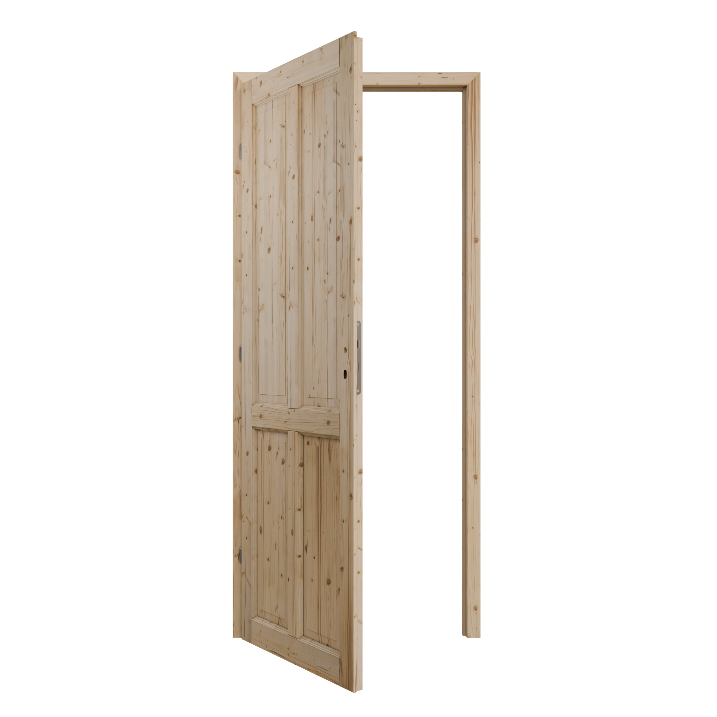 Bloc-porte fin de chantier Mila épicéa, H.204 x l.73cm, poussant droit - 4