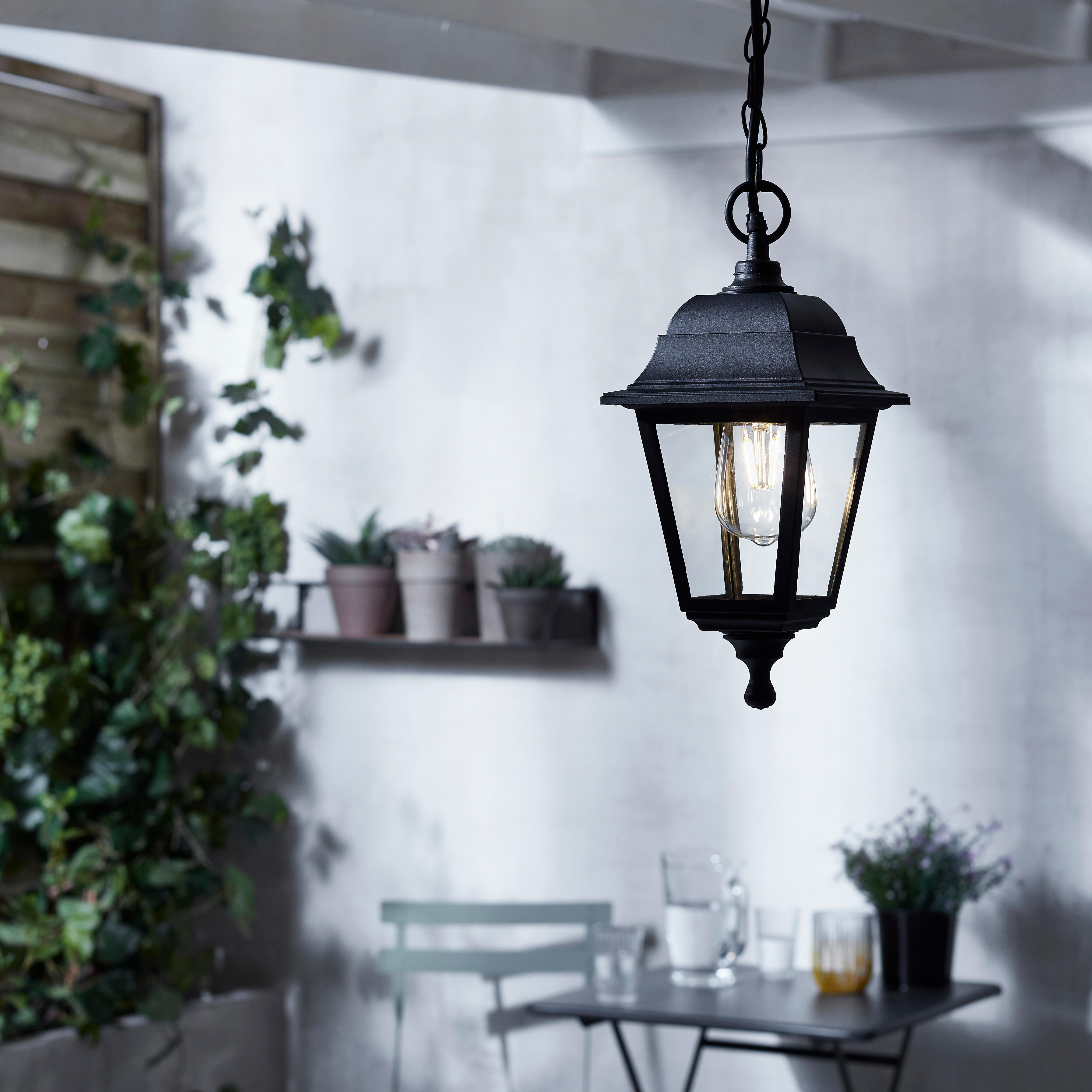 Lampa wisząca zewnętrzna Sima IP44 czarna E27 - 4