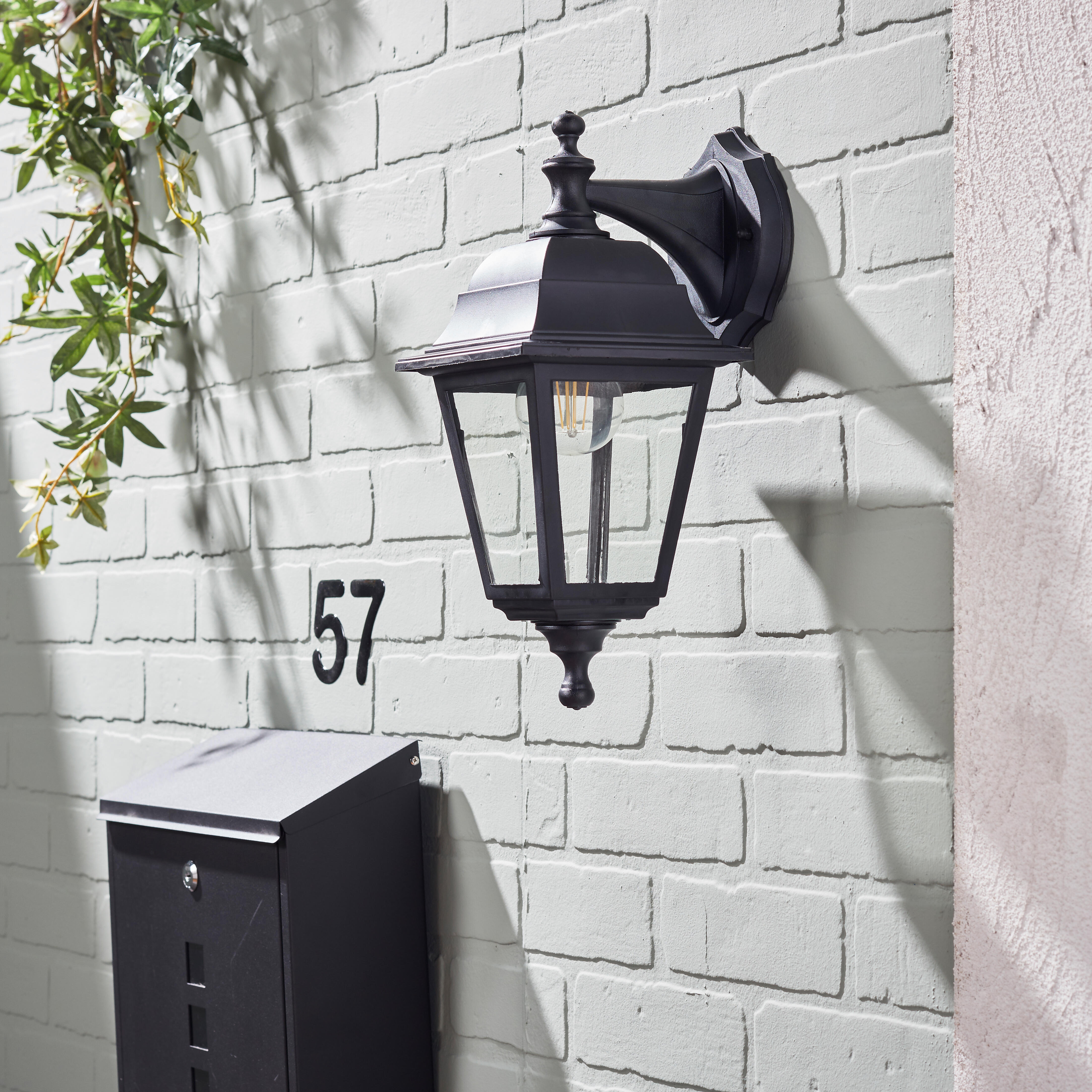 Applique classico da esterno Sima nero IP44 E27 - 3